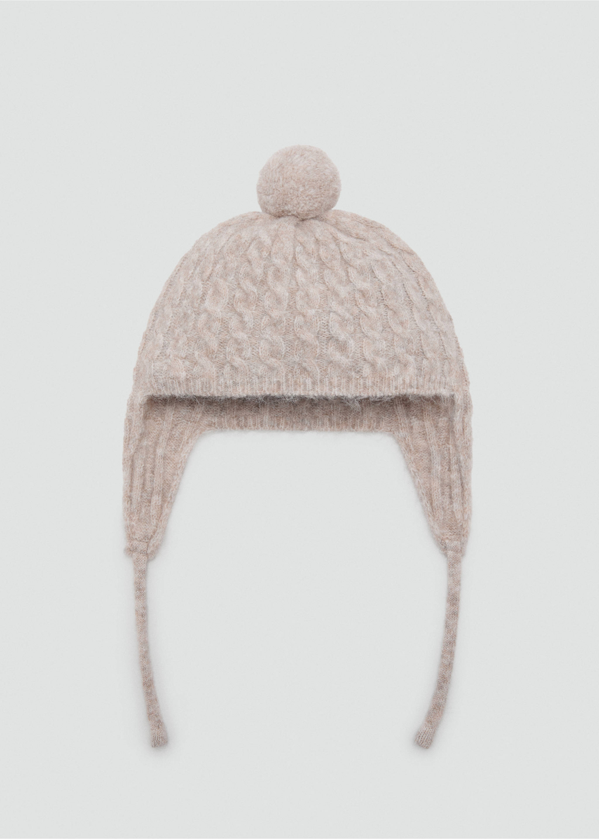 Knitted bobble hat - Article without model, Sand. Ref: 17046736-00.