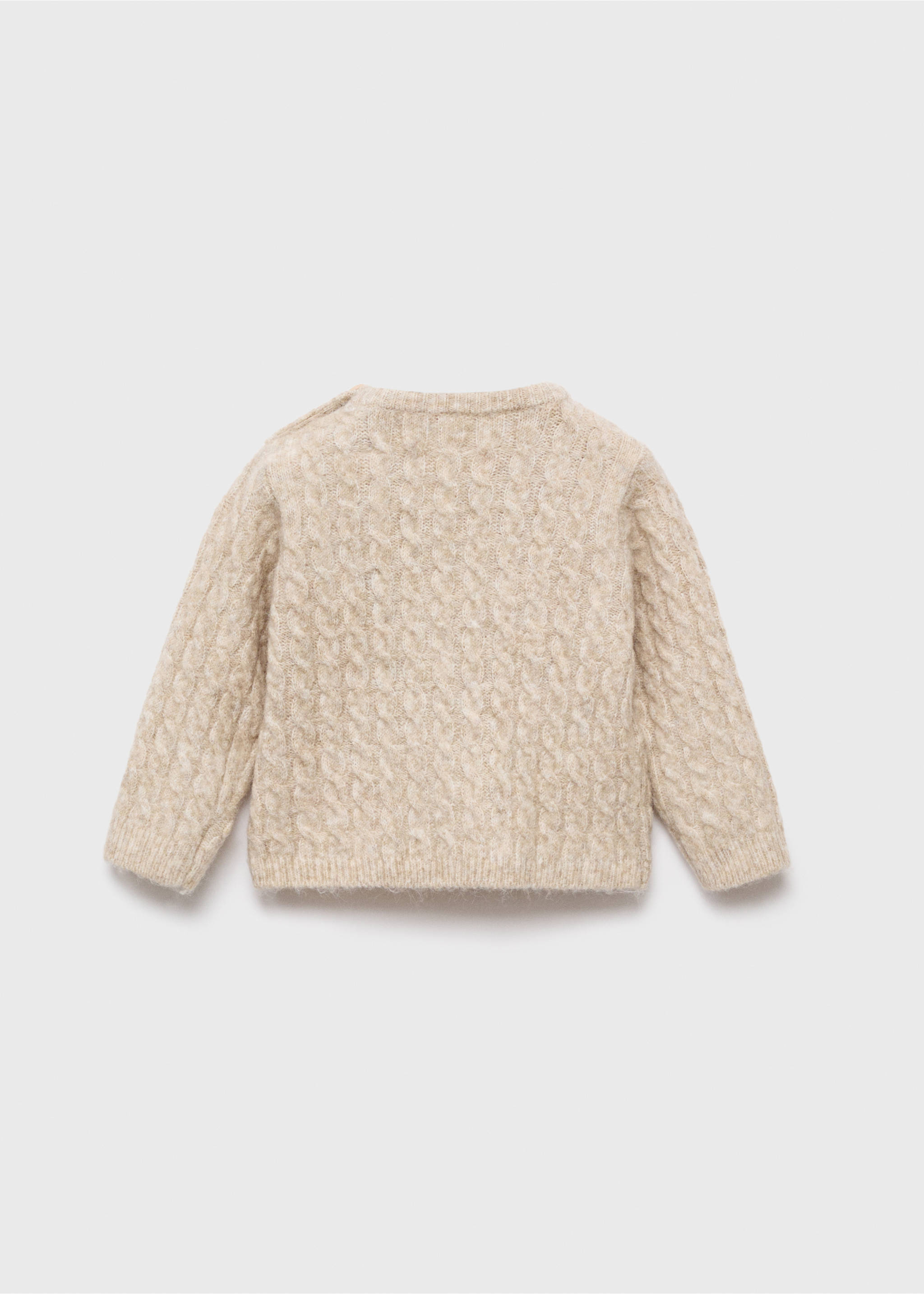 Cable-knit sweater - Reverse of the article, Sand. Ref: 17046737-00.