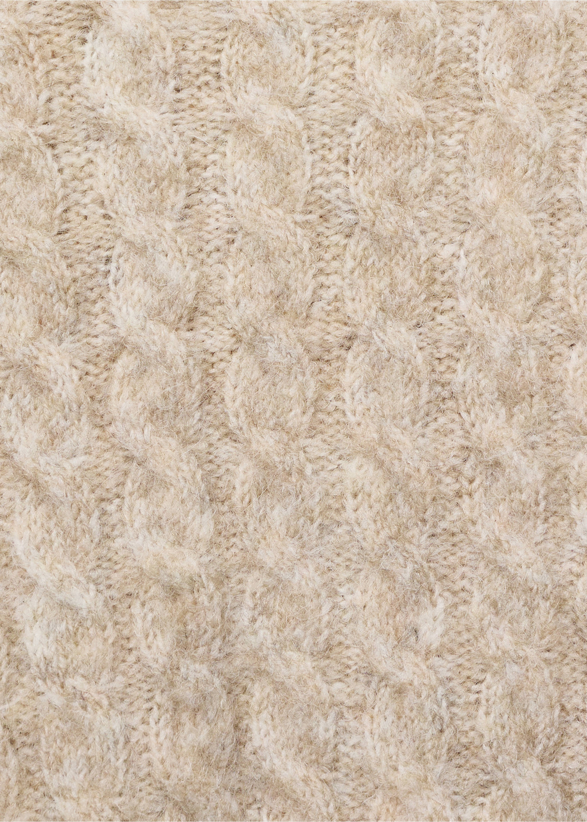 Cable-knit sweater - Details of the article 0, Sand. Ref: 17046737-00.