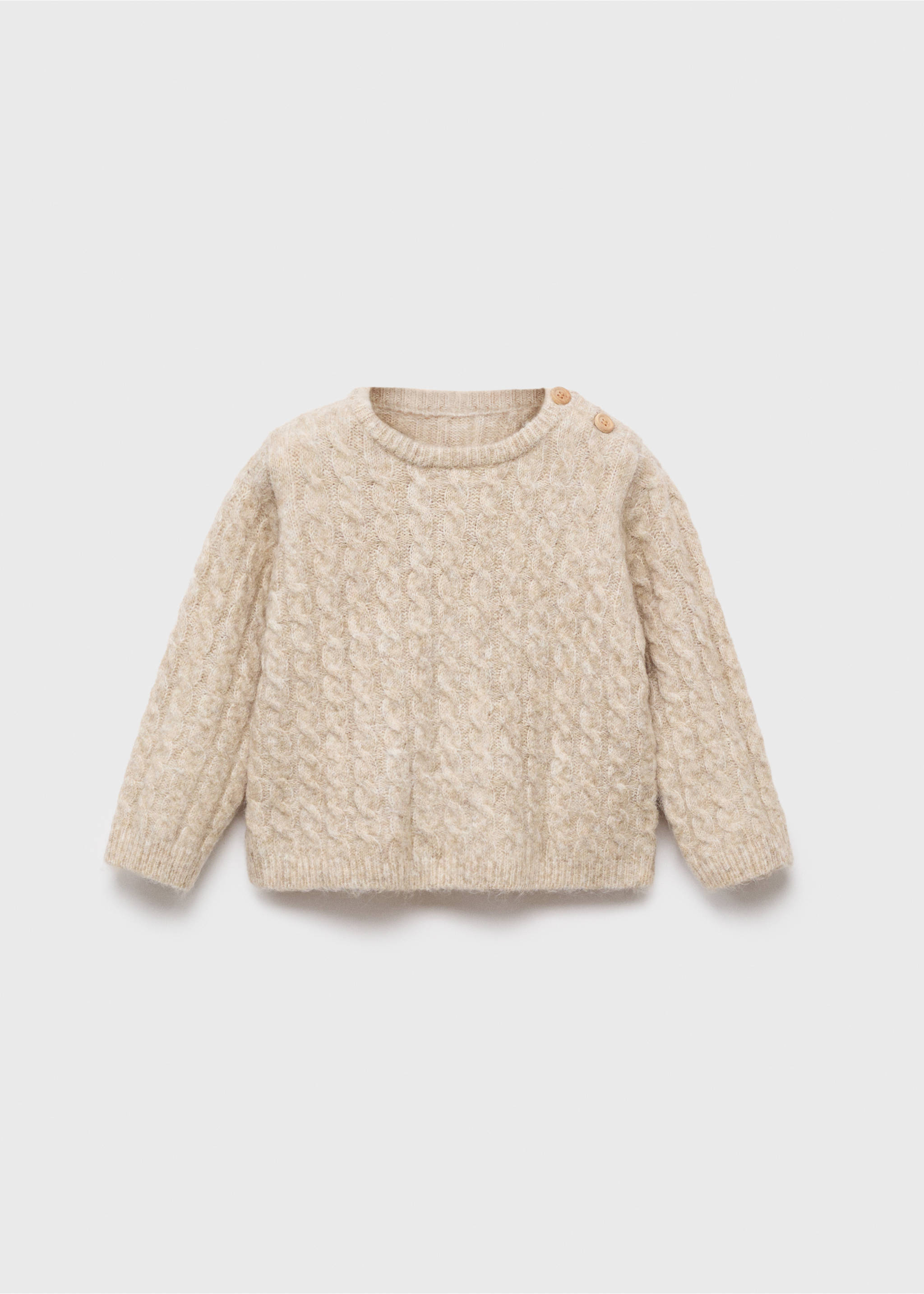 Cable-knit sweater - Article without model, Sand. Ref: 17046737-00.
