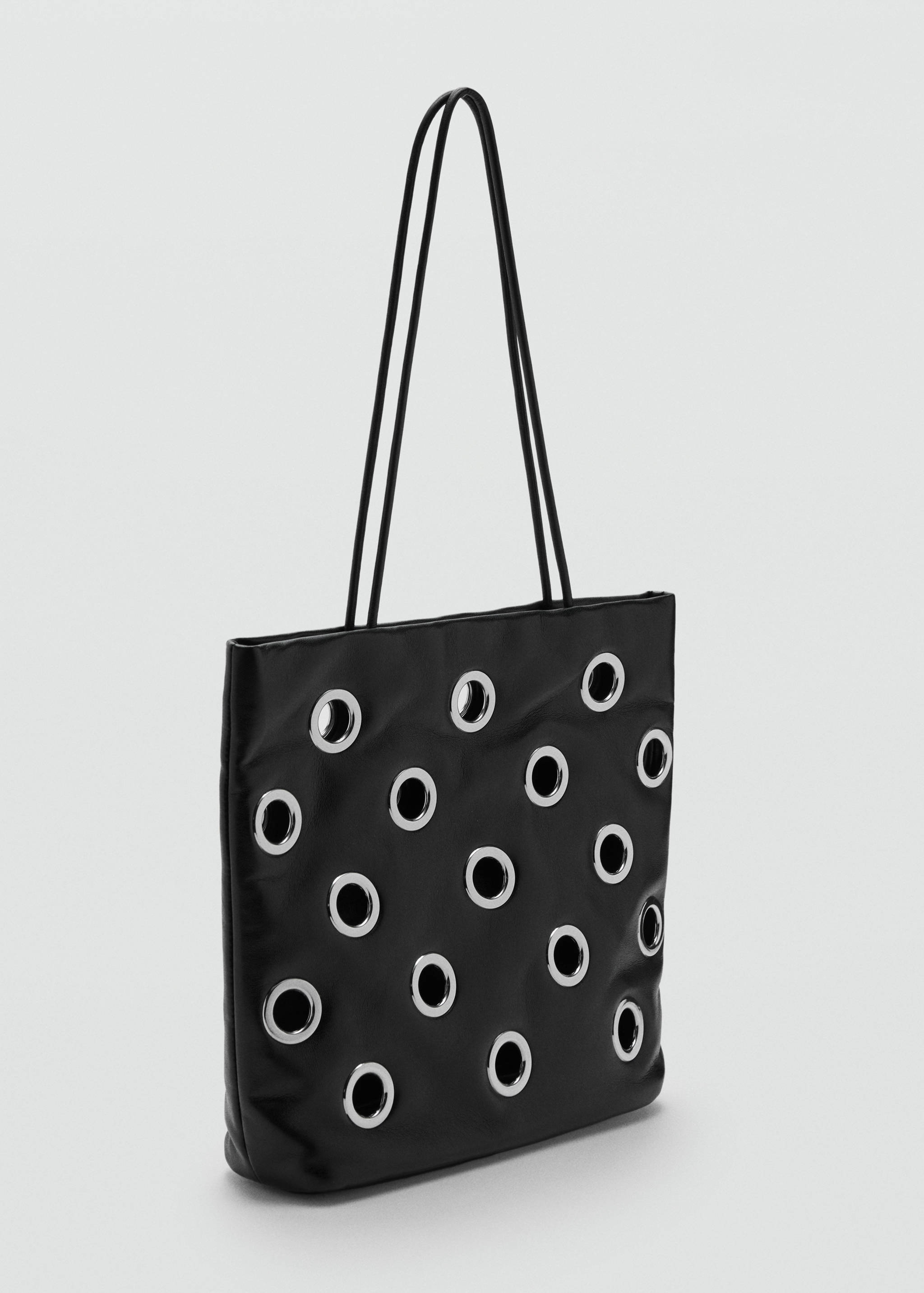 Shoulder bag with eyelets - Medium plane