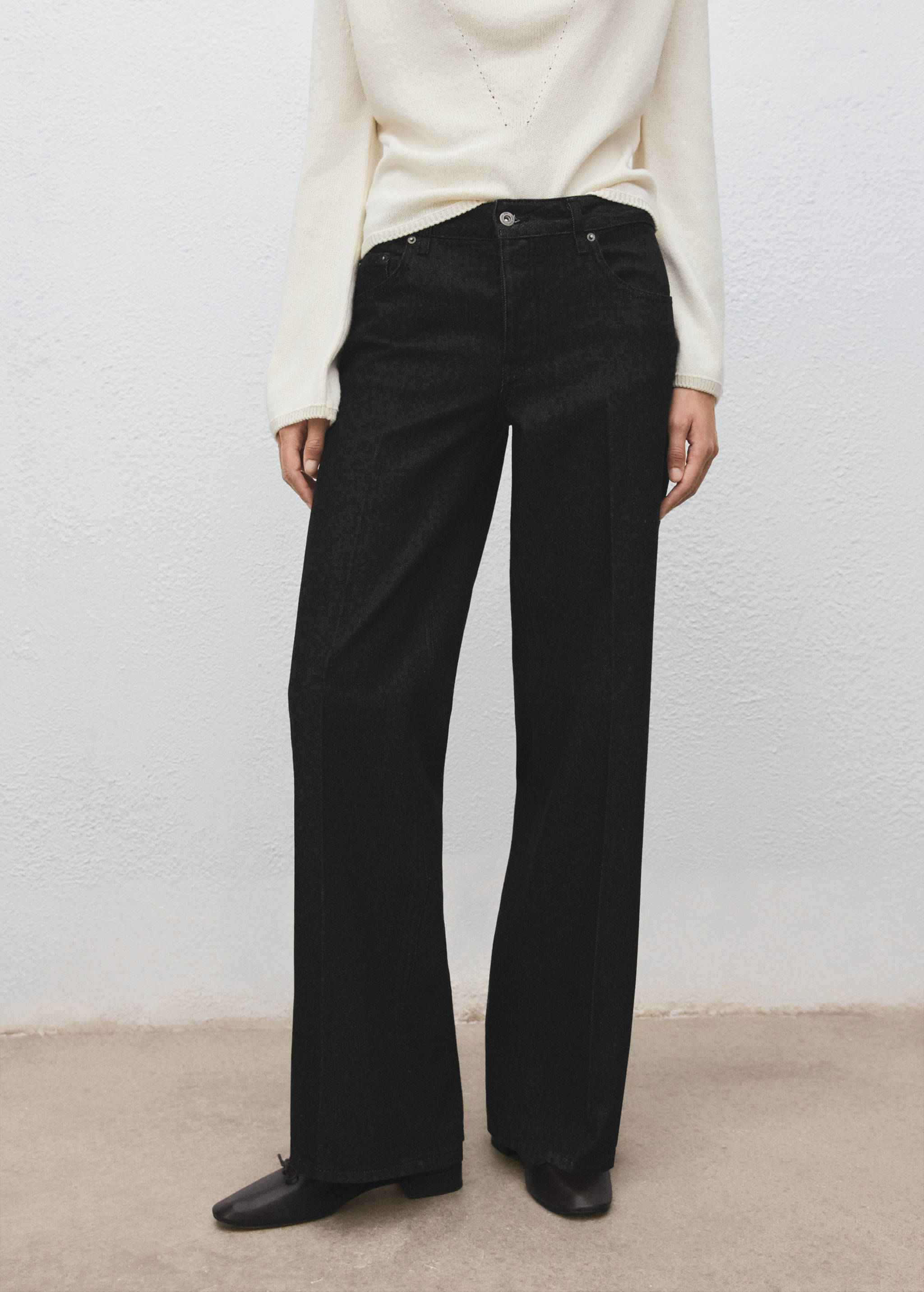 Jean droit taille basse - Plan moyen