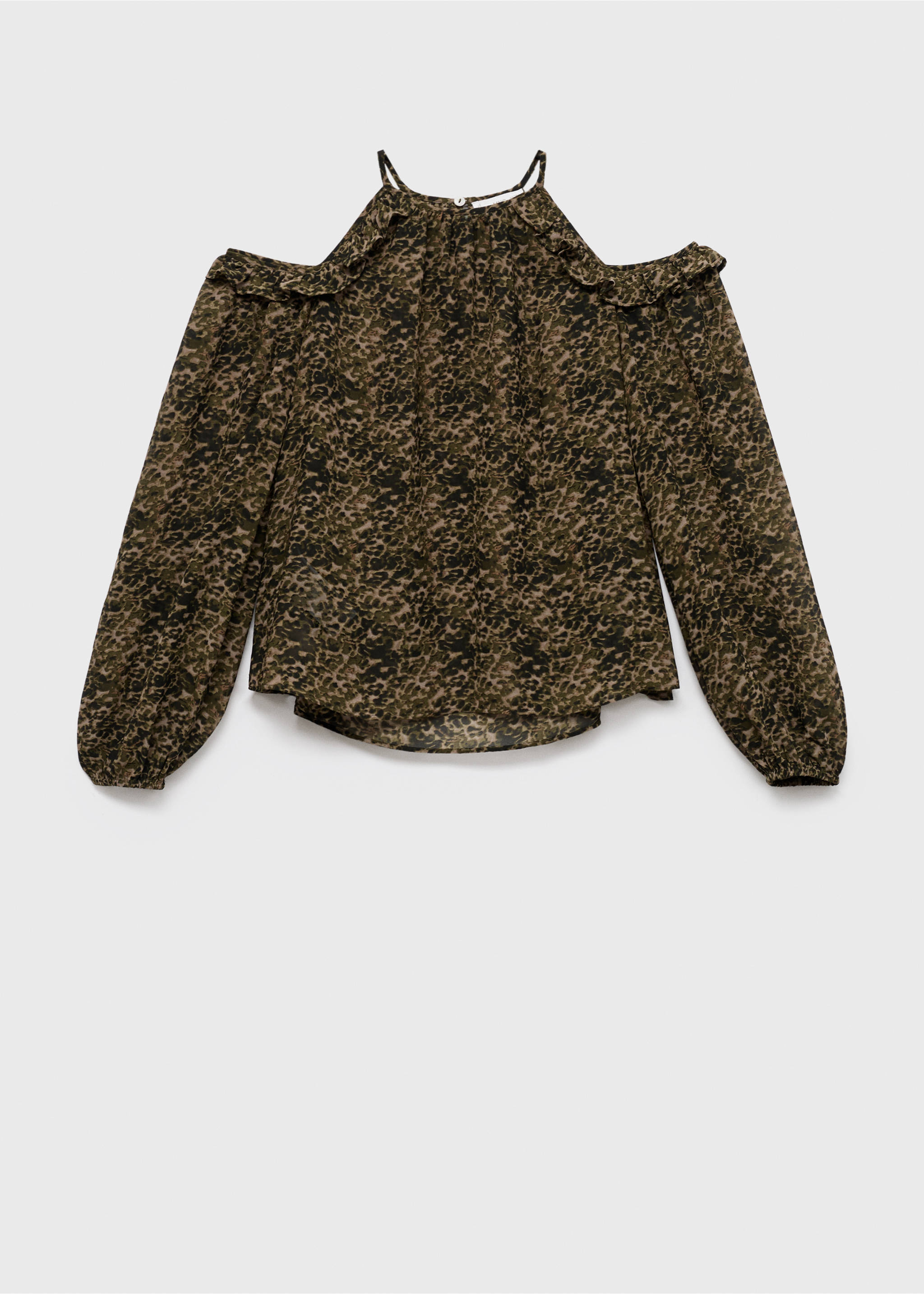 Brusa estampada cut out - Article sense model, Caqui. Ref: 17047122-00.