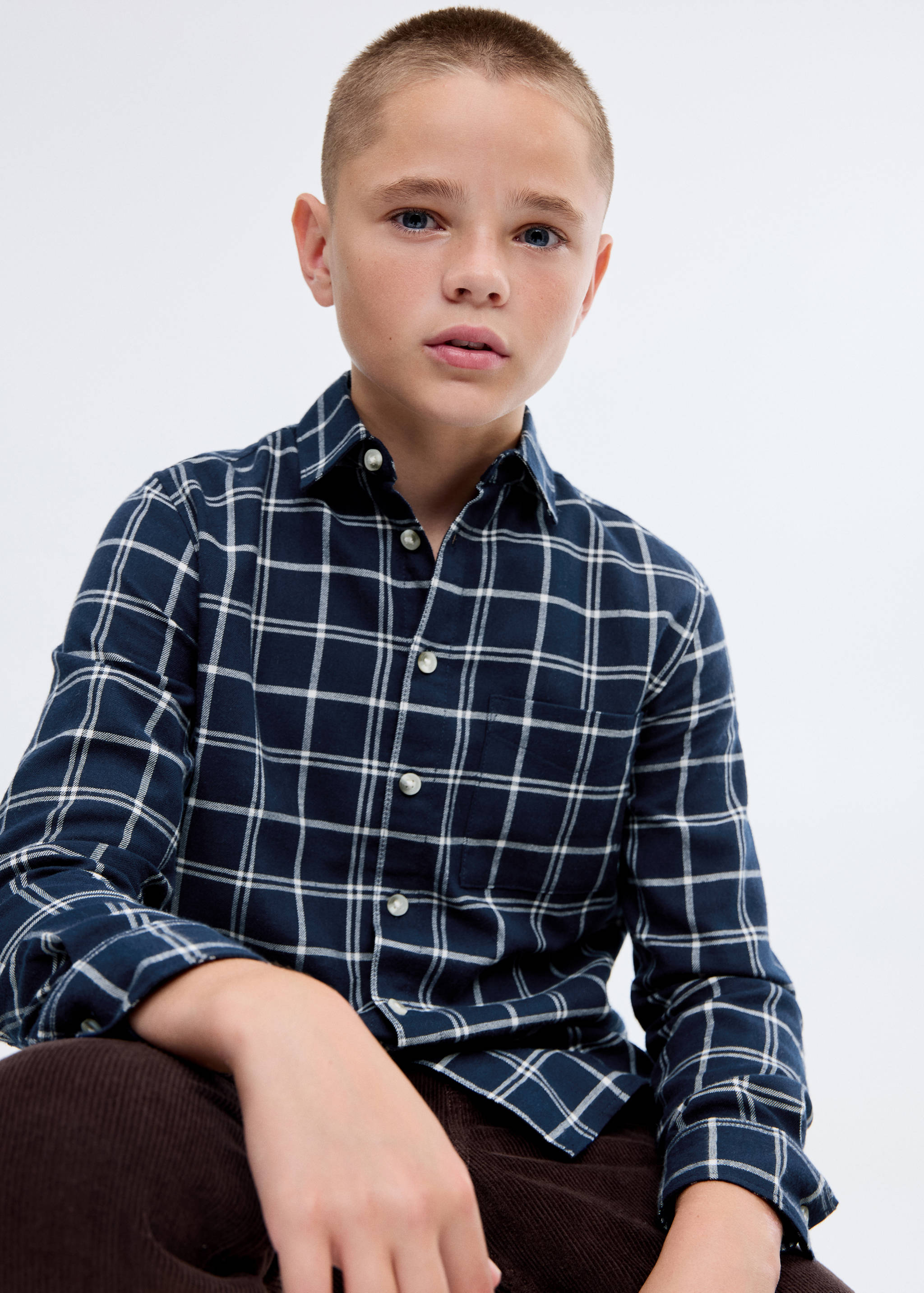 Cotton check shirt - Medium plane