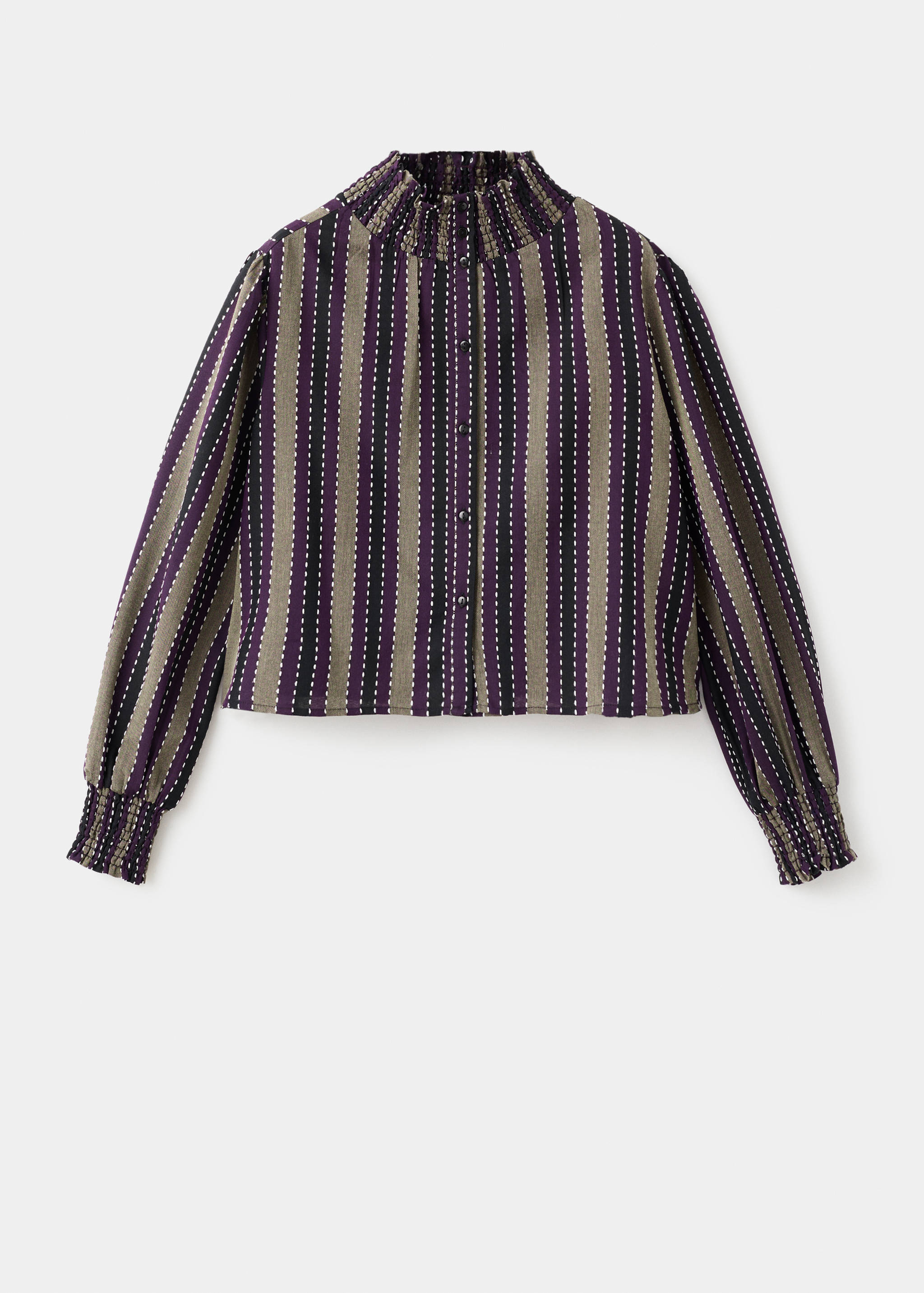 Gestreifte Bluse mit Stickdetails - Artikel ohne Model
