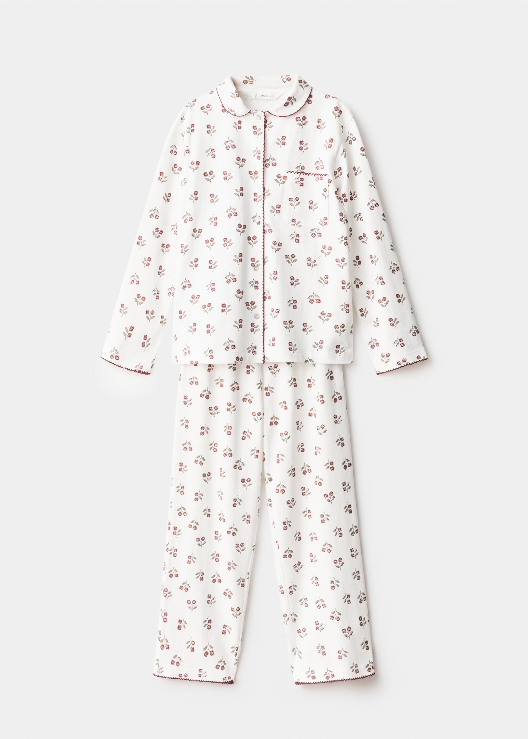 Printed long pyjamas - Article without model, Off White. Ref: 17047128-00.