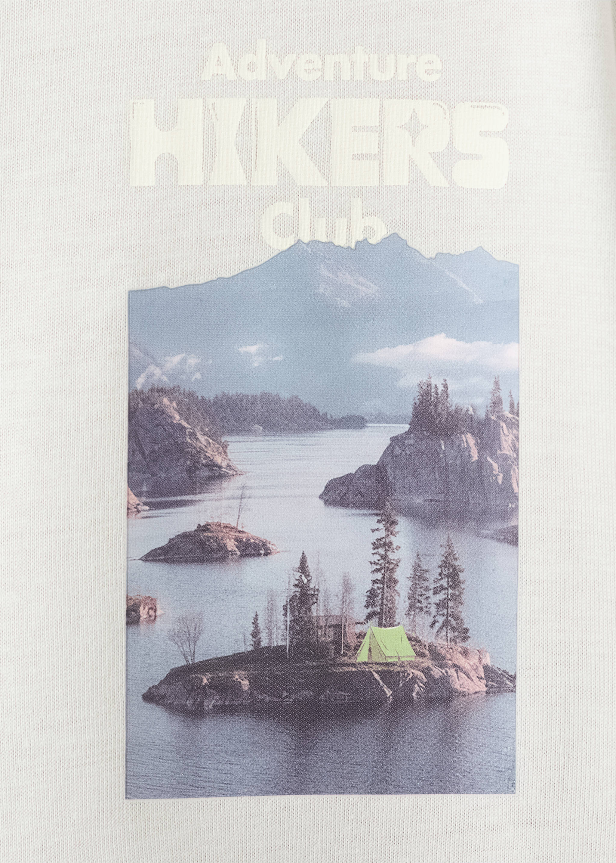 Printed cotton-blend T-shirt - Details of the article 8, Ice Grey. Ref: 17047129-00.