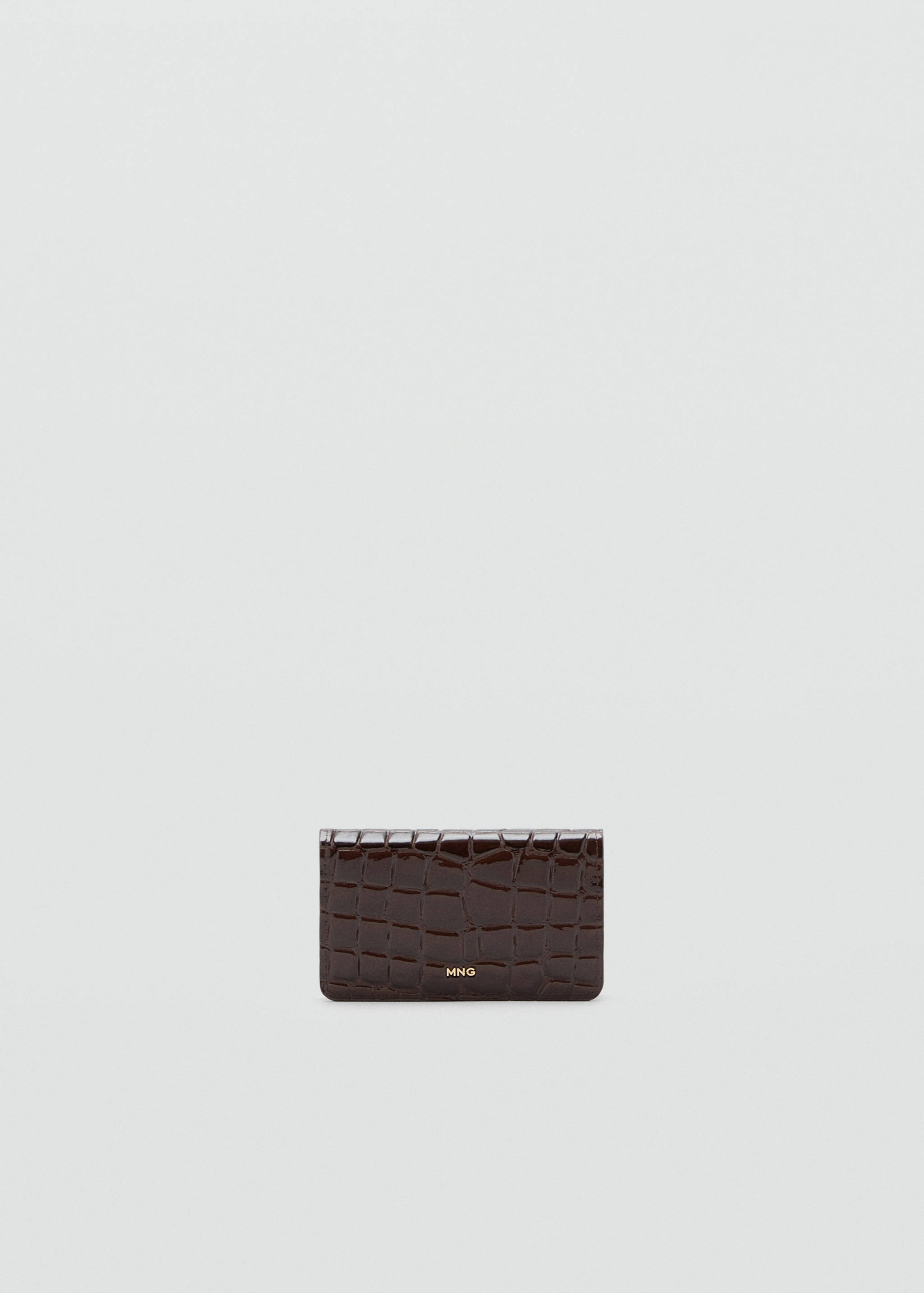 Small shiny croc-effect wallet - Article without model