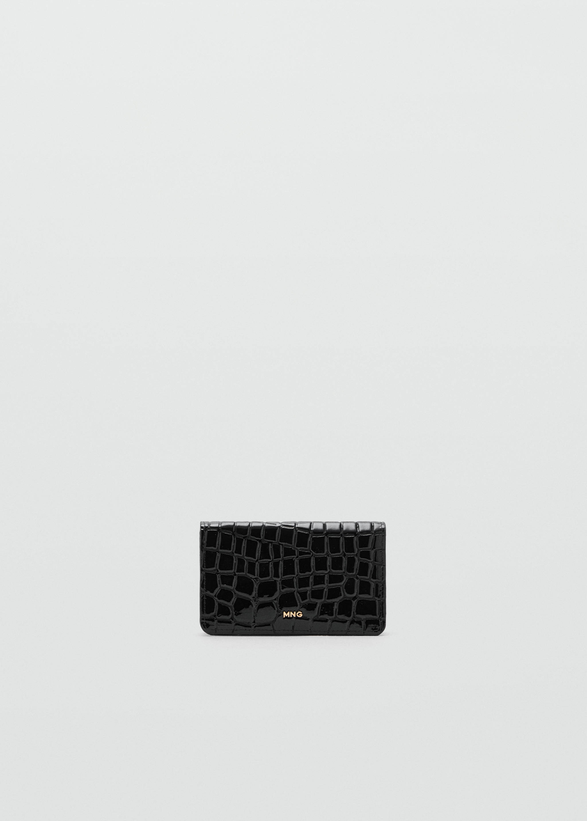 Small shiny croc-effect wallet - Article without model