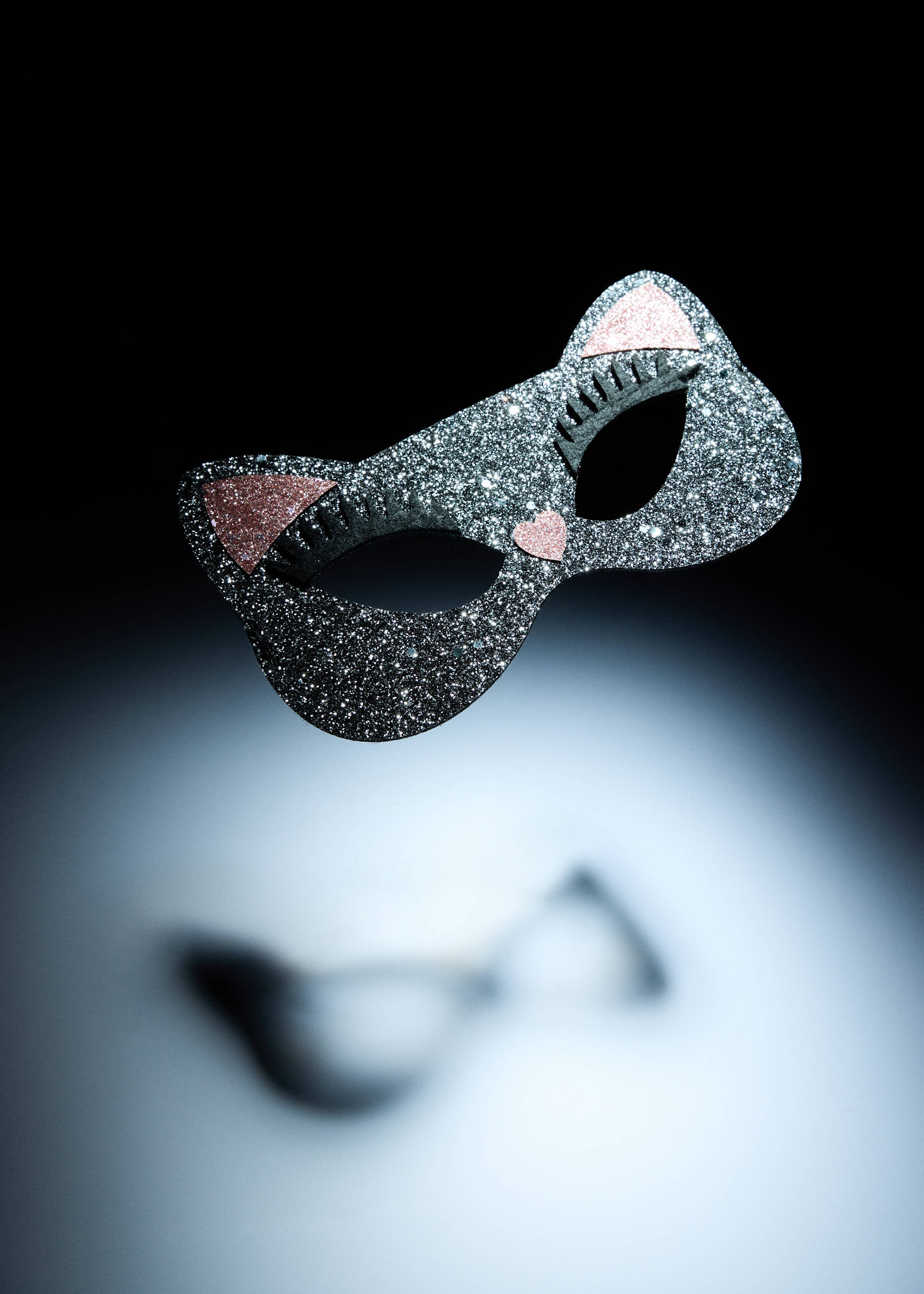 Masque de chaton à paillettes - Détail de l'article 5, Noir. Ref: 17047134-00.