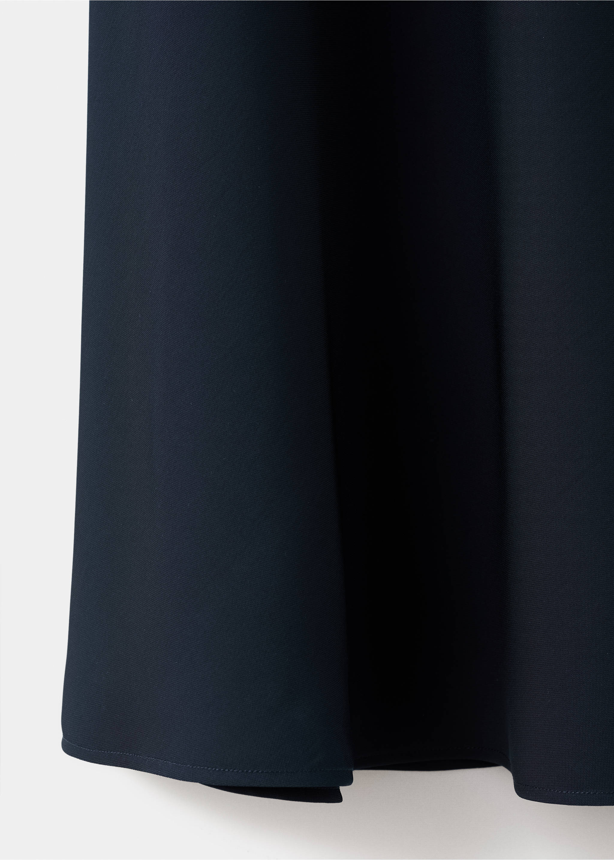 A-line dress with asymmetrical neckline - Details of the article 0, Navy. Ref: 17047137-00.