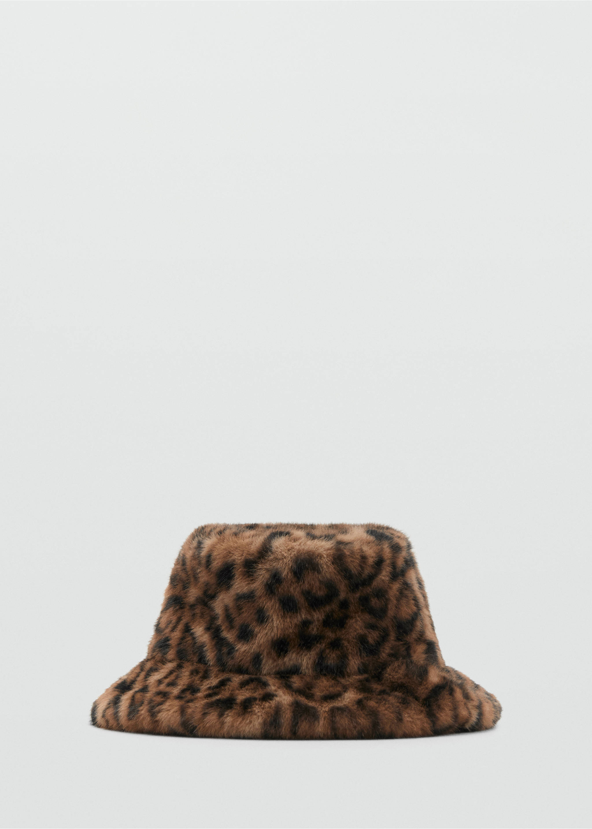Leopard faux-fur bucket hat - Article without model, Brown. Ref: 17047766-00.