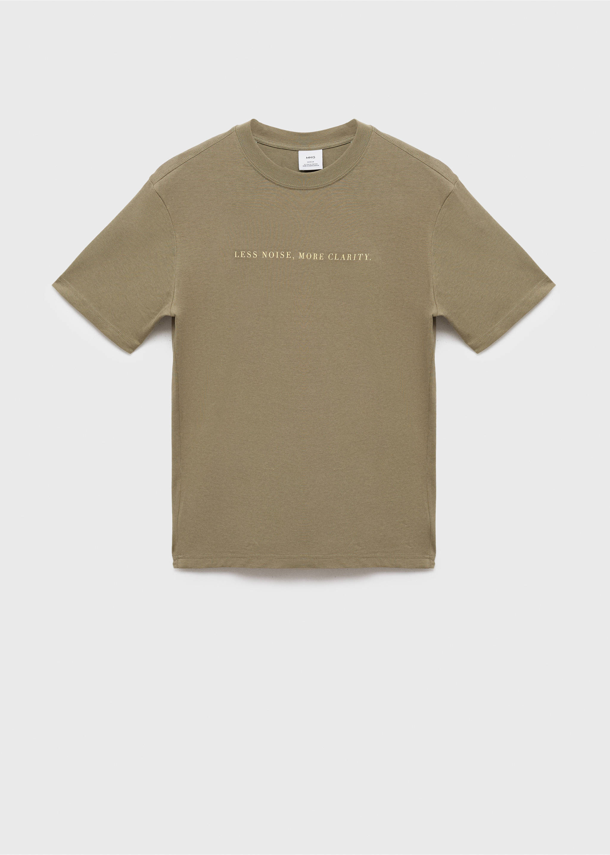 100% cotton t-shirt text - Article without model, Dark Green. Ref: 17047772-00.