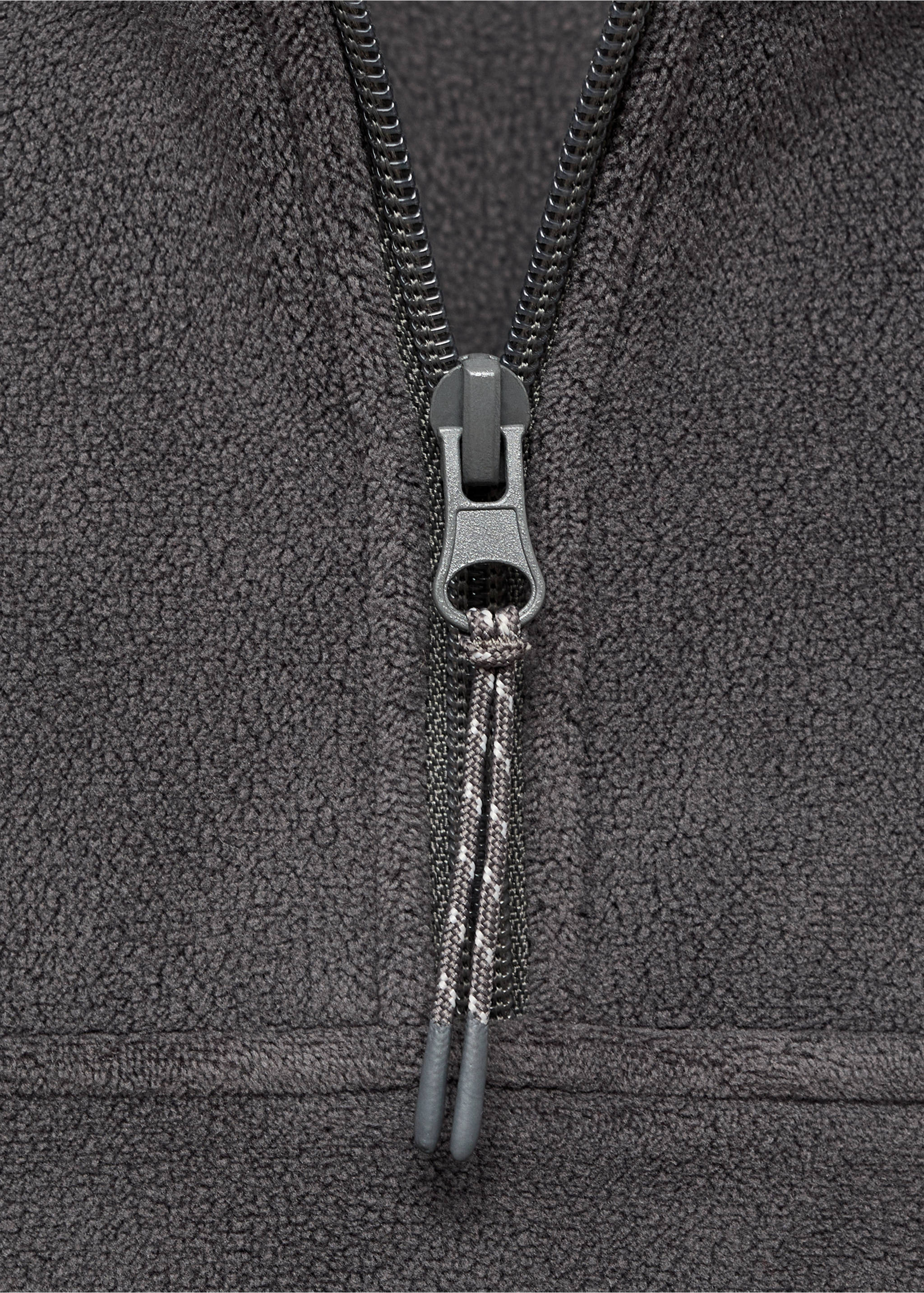 Zip-up fleece sweatshirt - Details of the article 0, Dark Grey. Ref: 17047774-00.