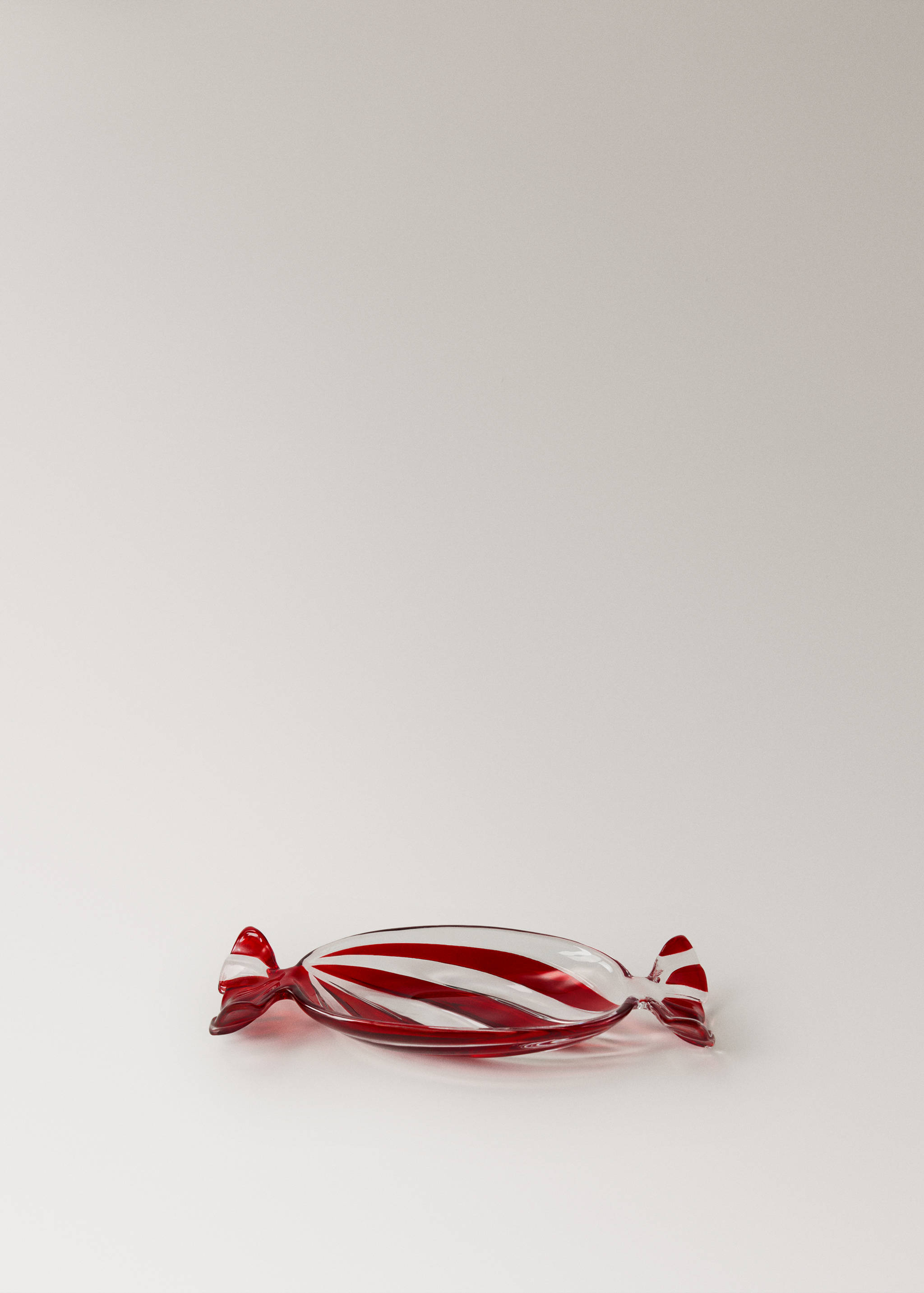 Glass tray with ribbon lines - Article without model