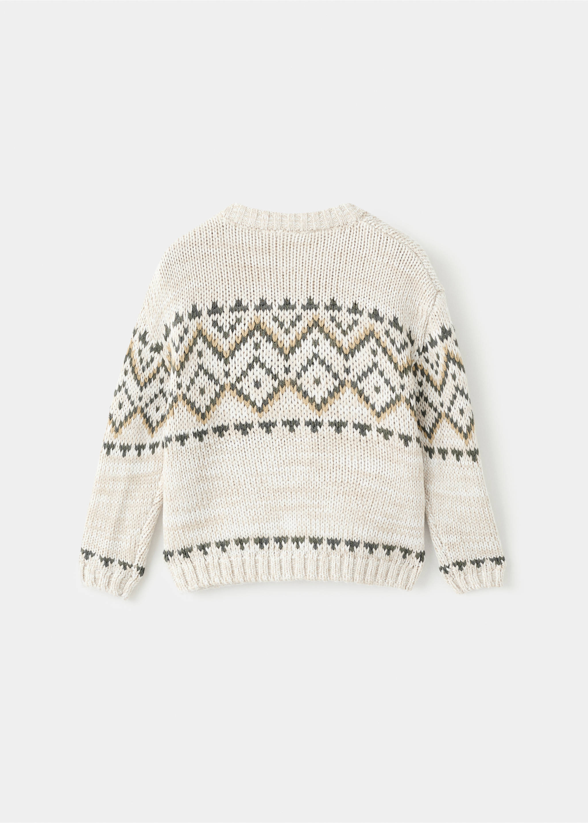 Jersei punt jacquard - Revers de l'article, Beige. Ref: 17047787-00.
