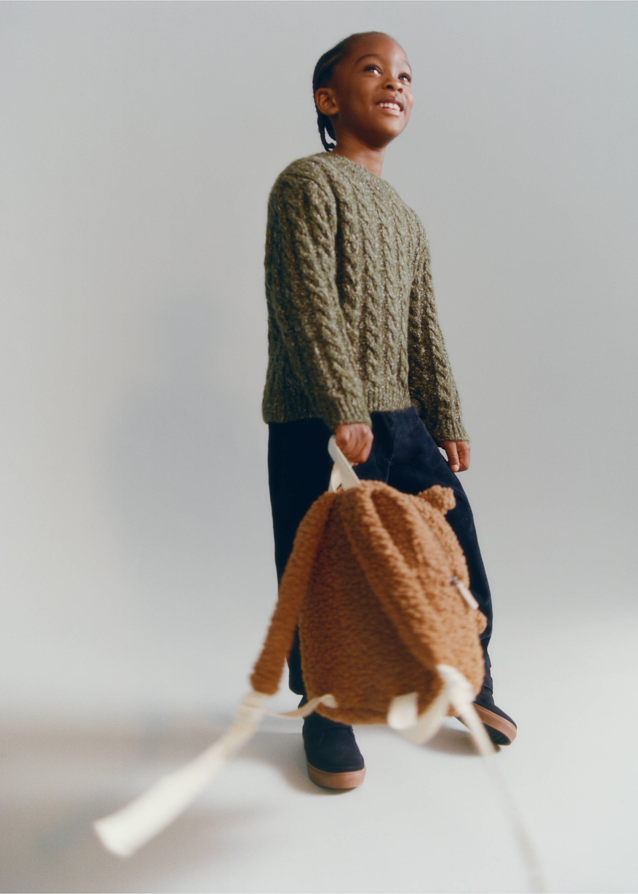 Pullover mit Zopfmuster - Detail des Artikels 5, Grün. Ref: 17047788-00.