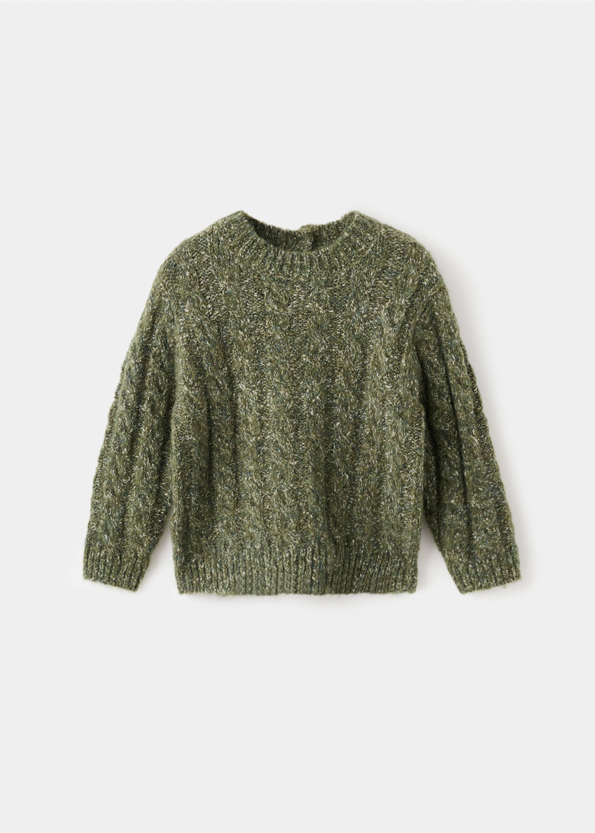 Pullover mit Zopfmuster - Artikel ohne Model, Grün. Ref: 17047788-00.