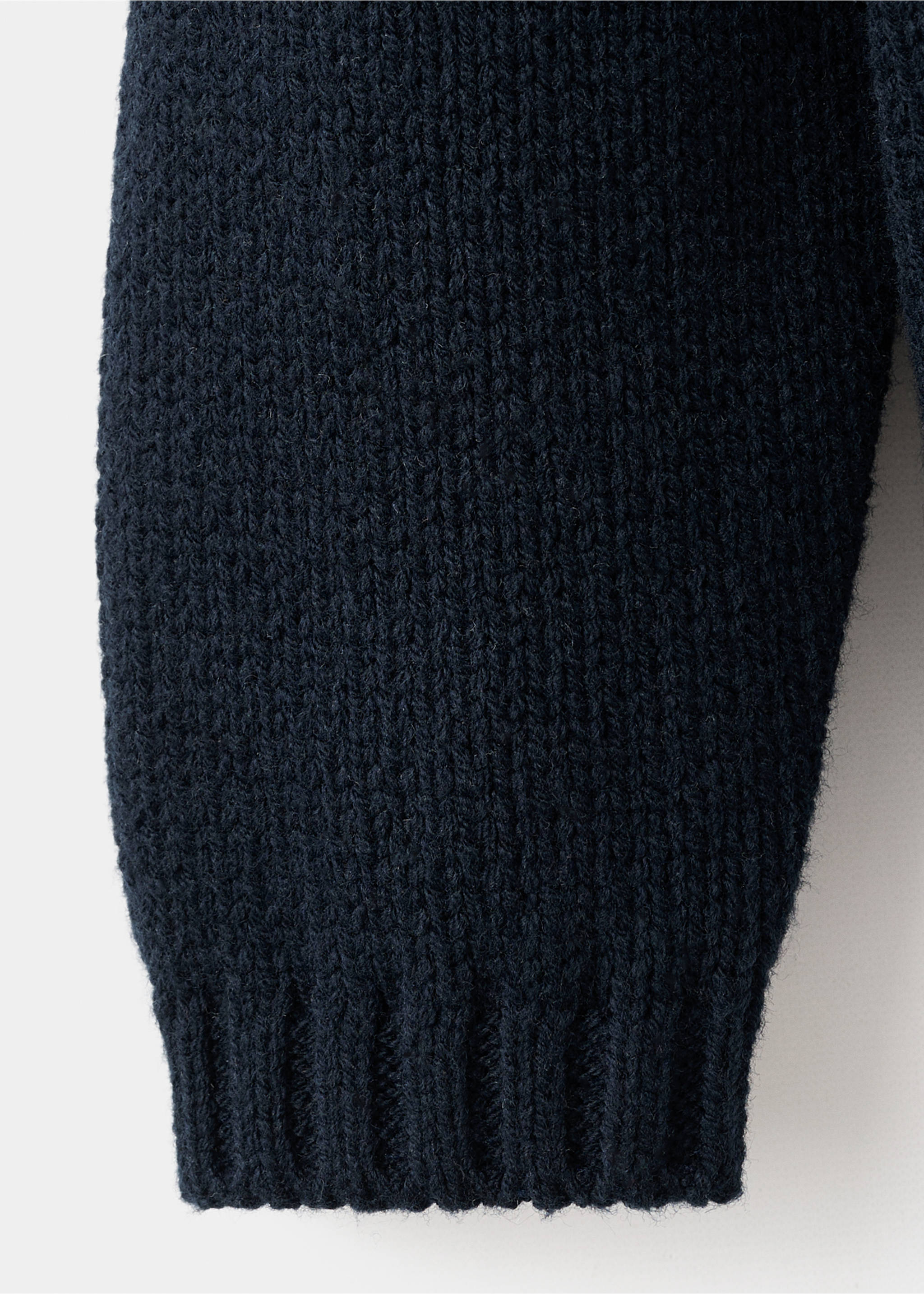 Gebreide jacquard trui - Detail van het artikel 0, Marineblauw. Ref: 17047810-00.