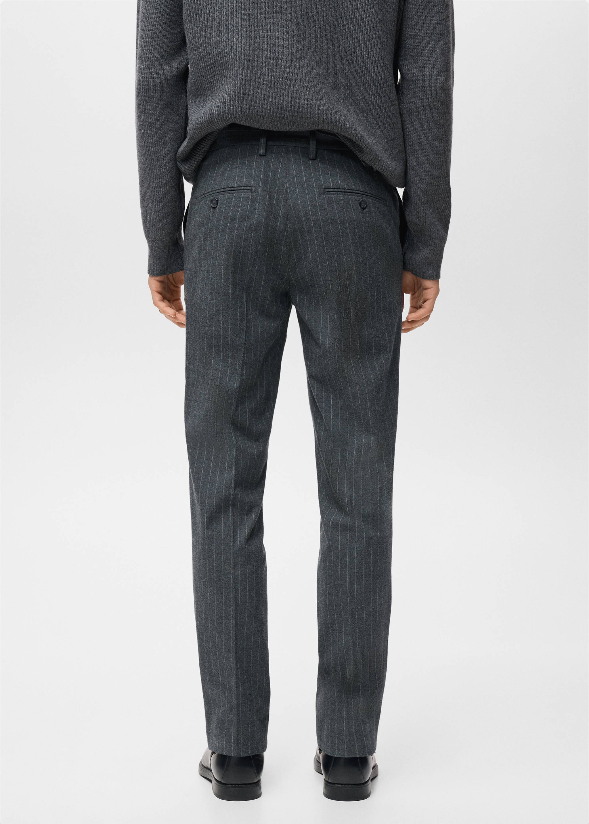 Slim-fit flannel trousers - Reverse of the article