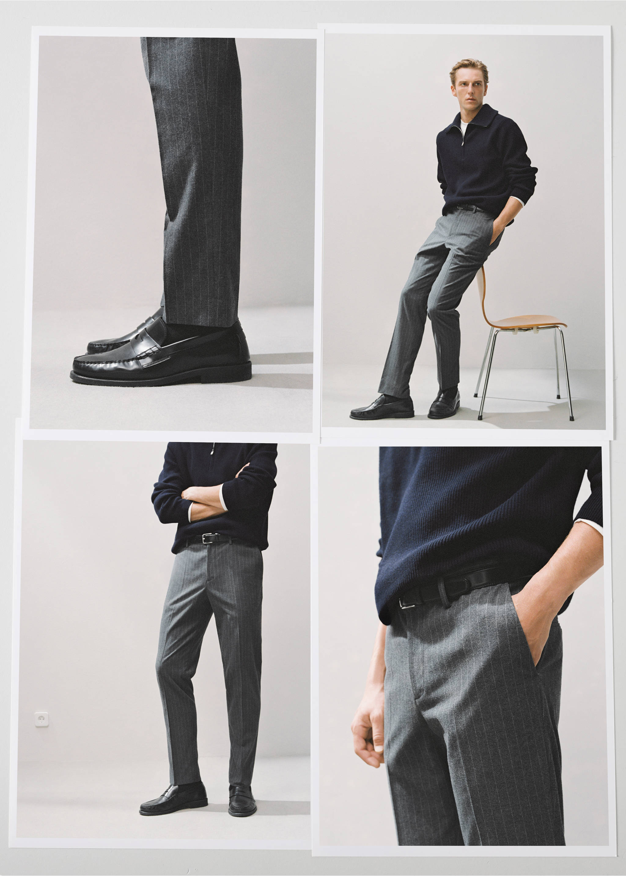 Παντελόνι φανέλα slim fit - Λεπτομέρεια του προϊόντος 3, Γκρι Μέτριο Μελανζέ. Ref: 17047885-00.