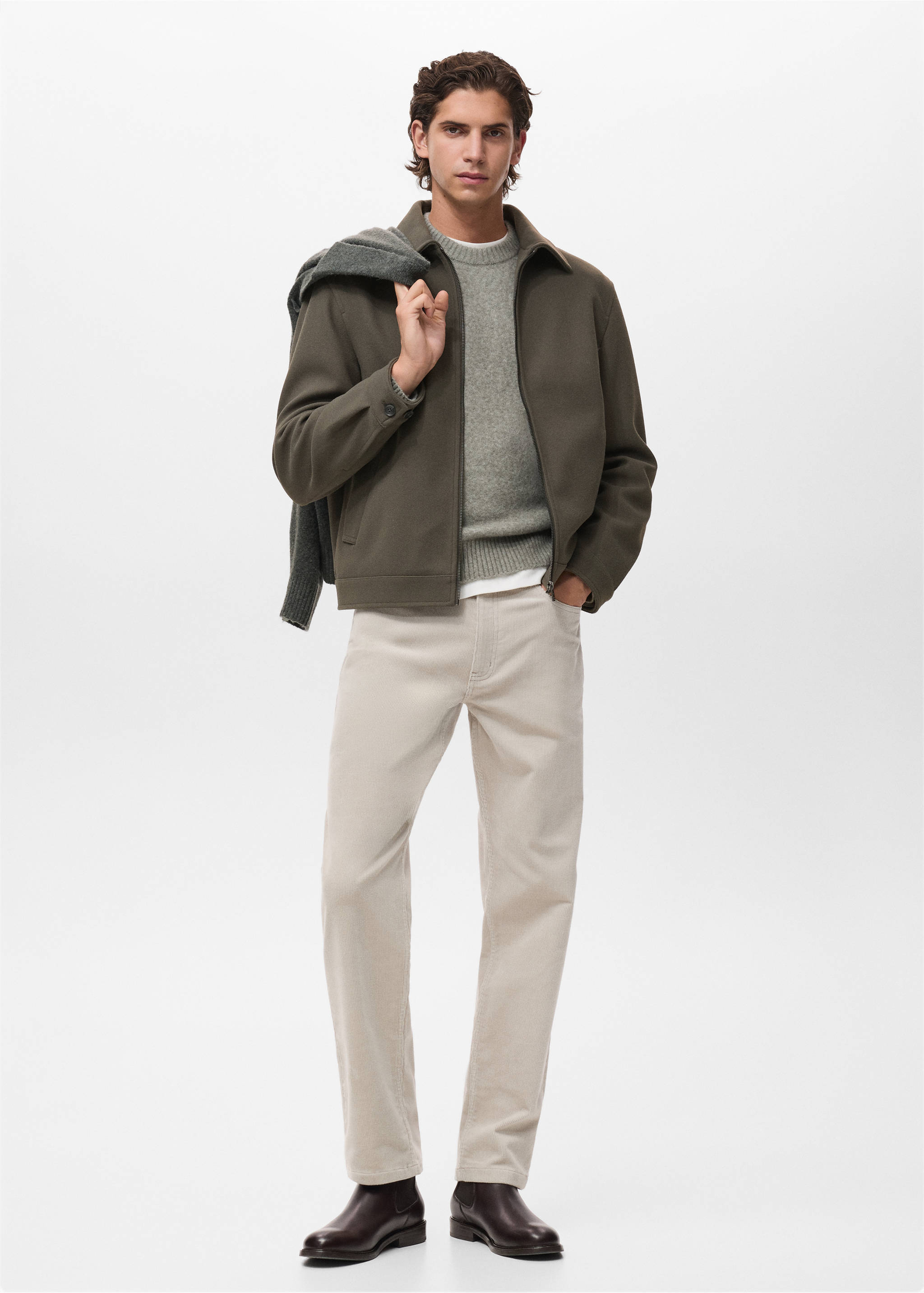 Jacket with zip pockets - General plane, Dark Green. Ref: 17047888-00.
