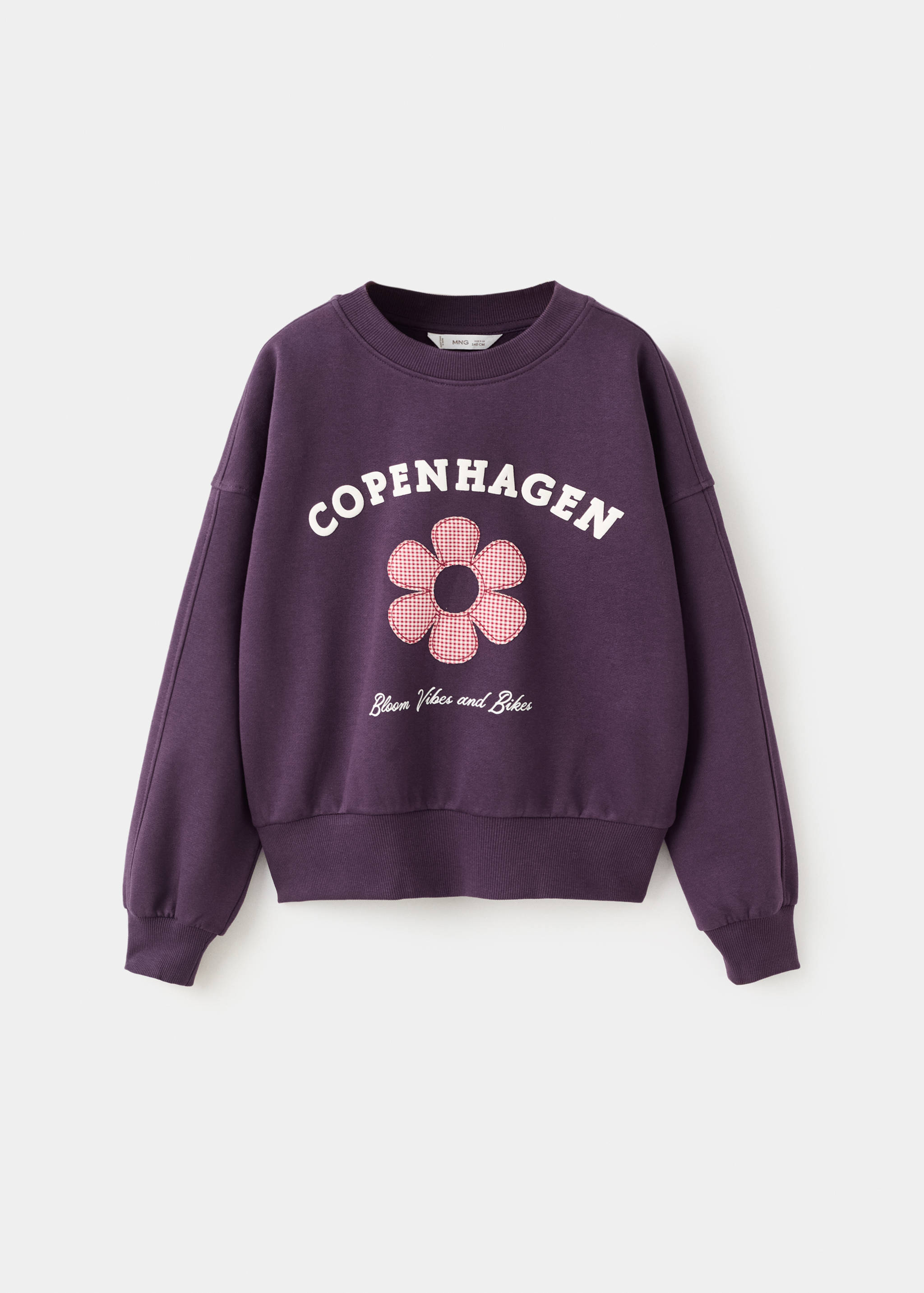 Gemustertes Sweatshirt mit Stickerei - Artikel ohne Model