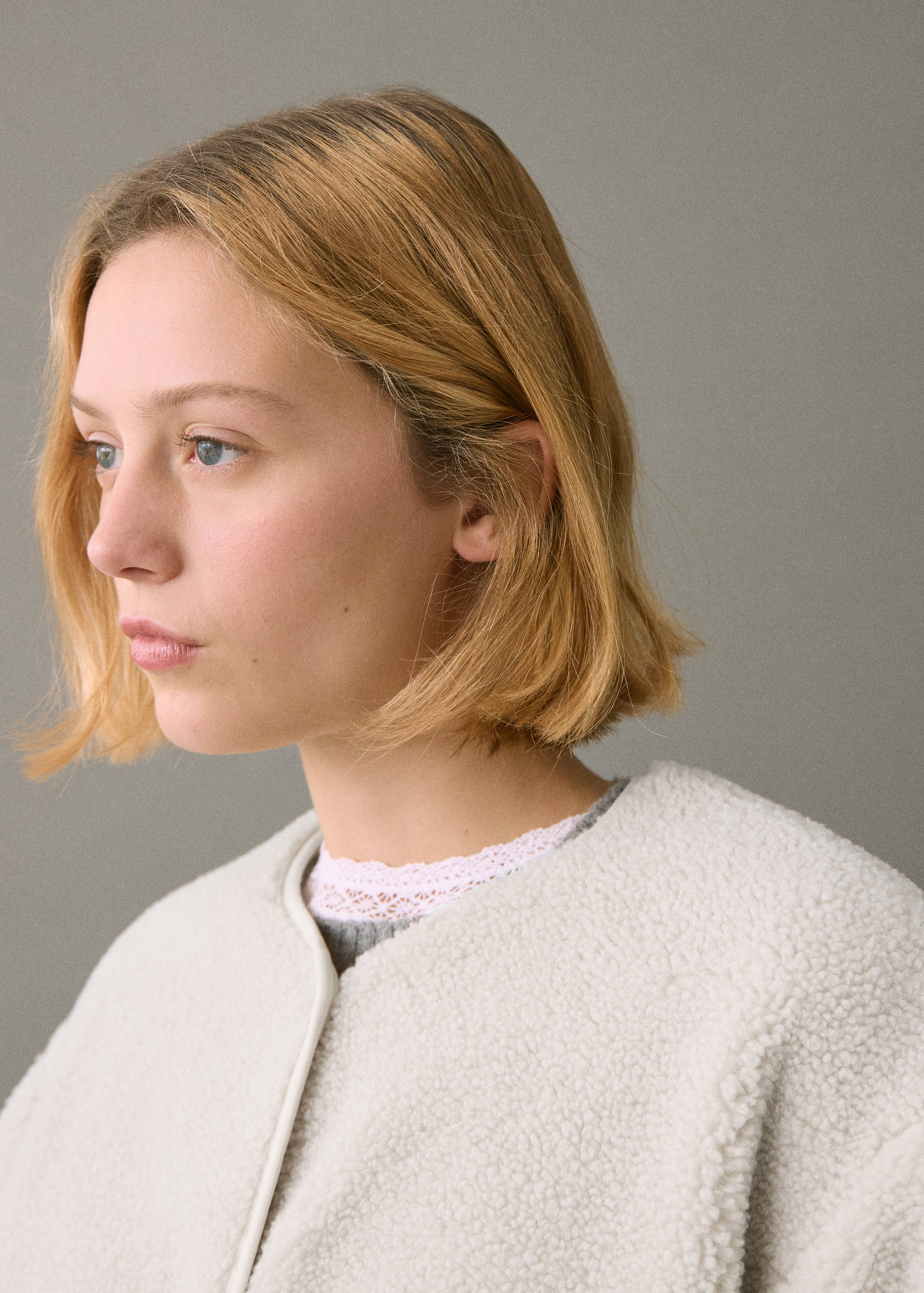 Shearling-effect jacket - Details of the article 1