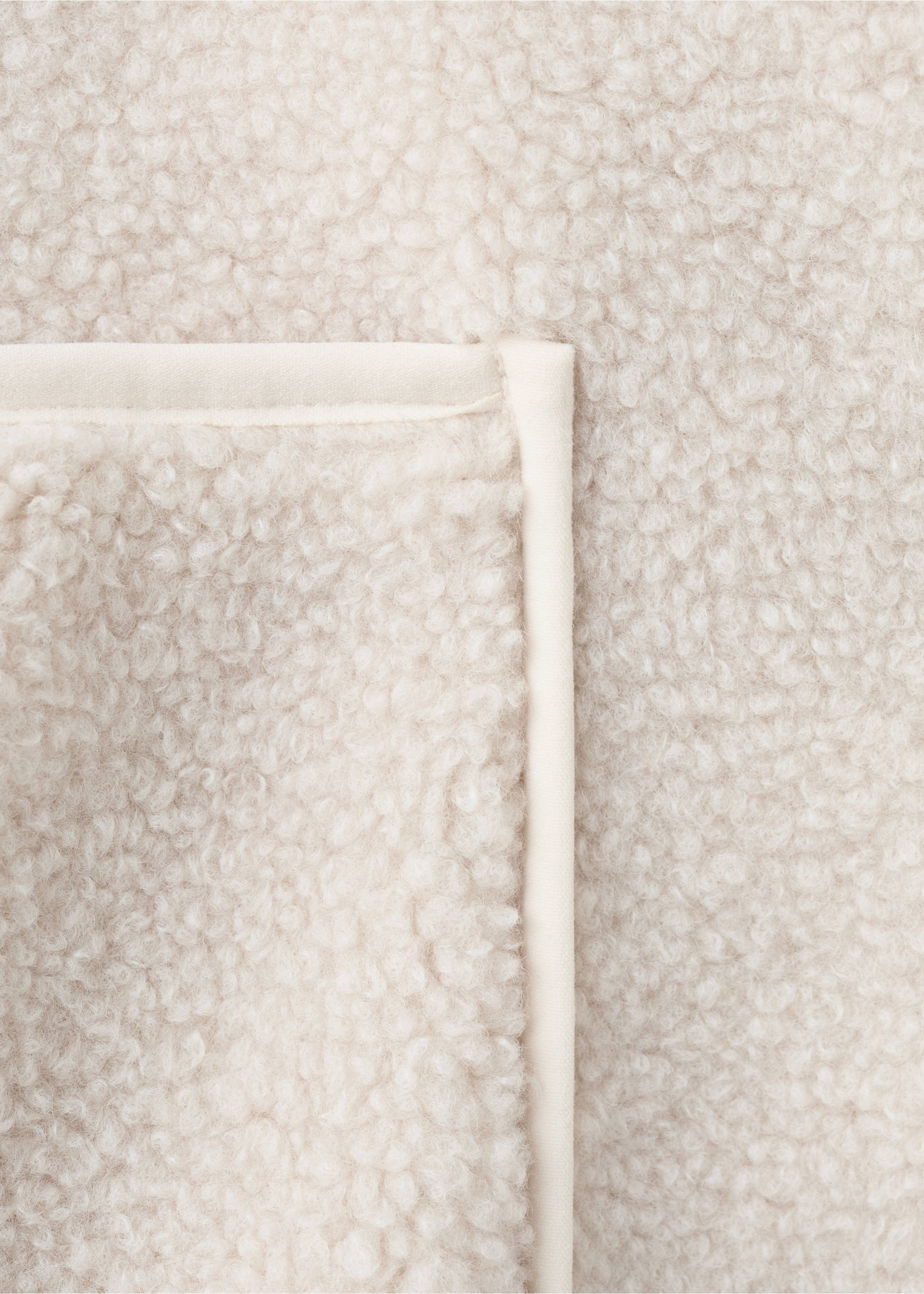 Shearling-effect jacket - Details of the article 0, Ecru. Ref: 17047898-00.