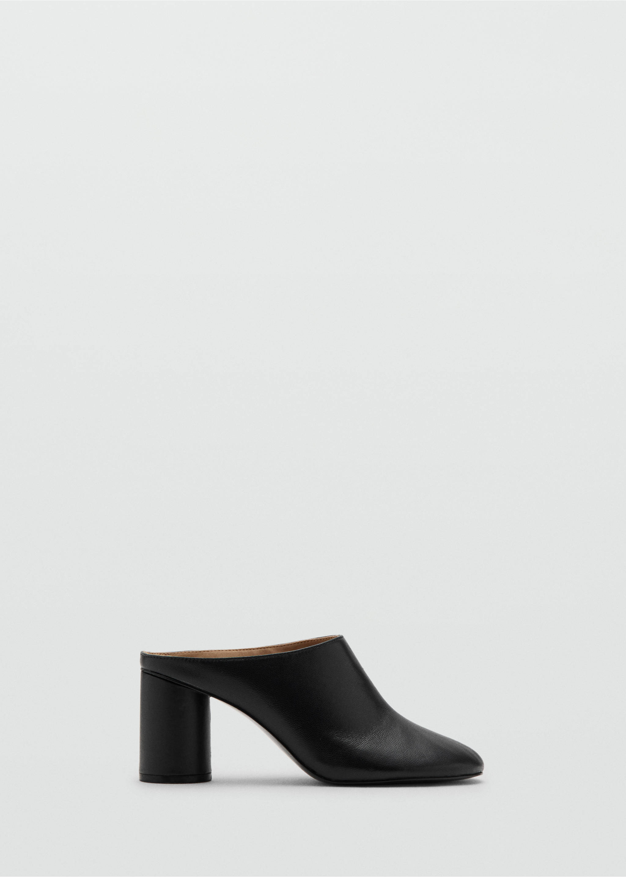 Leather heeled clogs - Article without model, Black. Ref: 17047903-00.