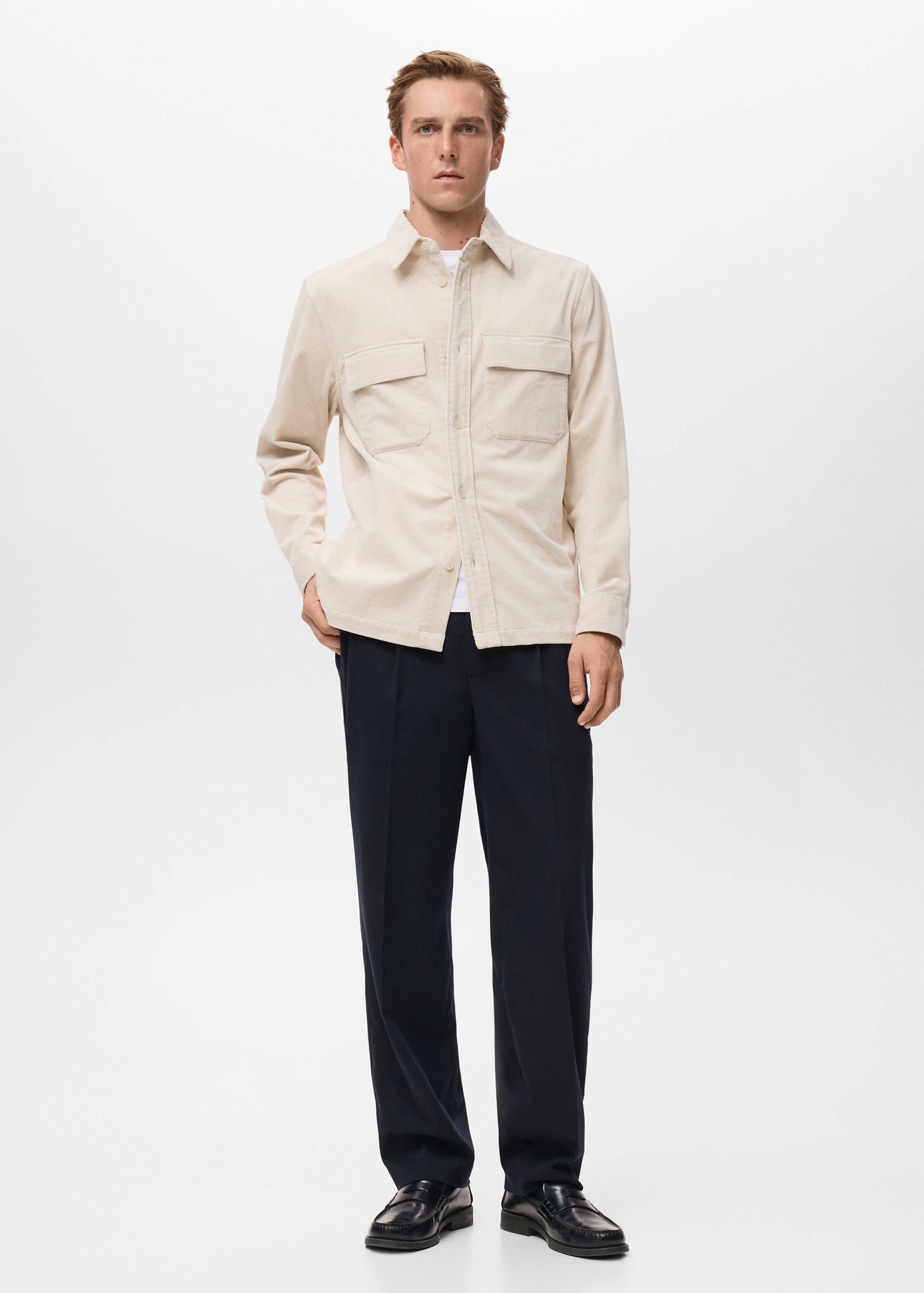 Cord-Overshirt mit Taschen - Allgemeine Ansicht