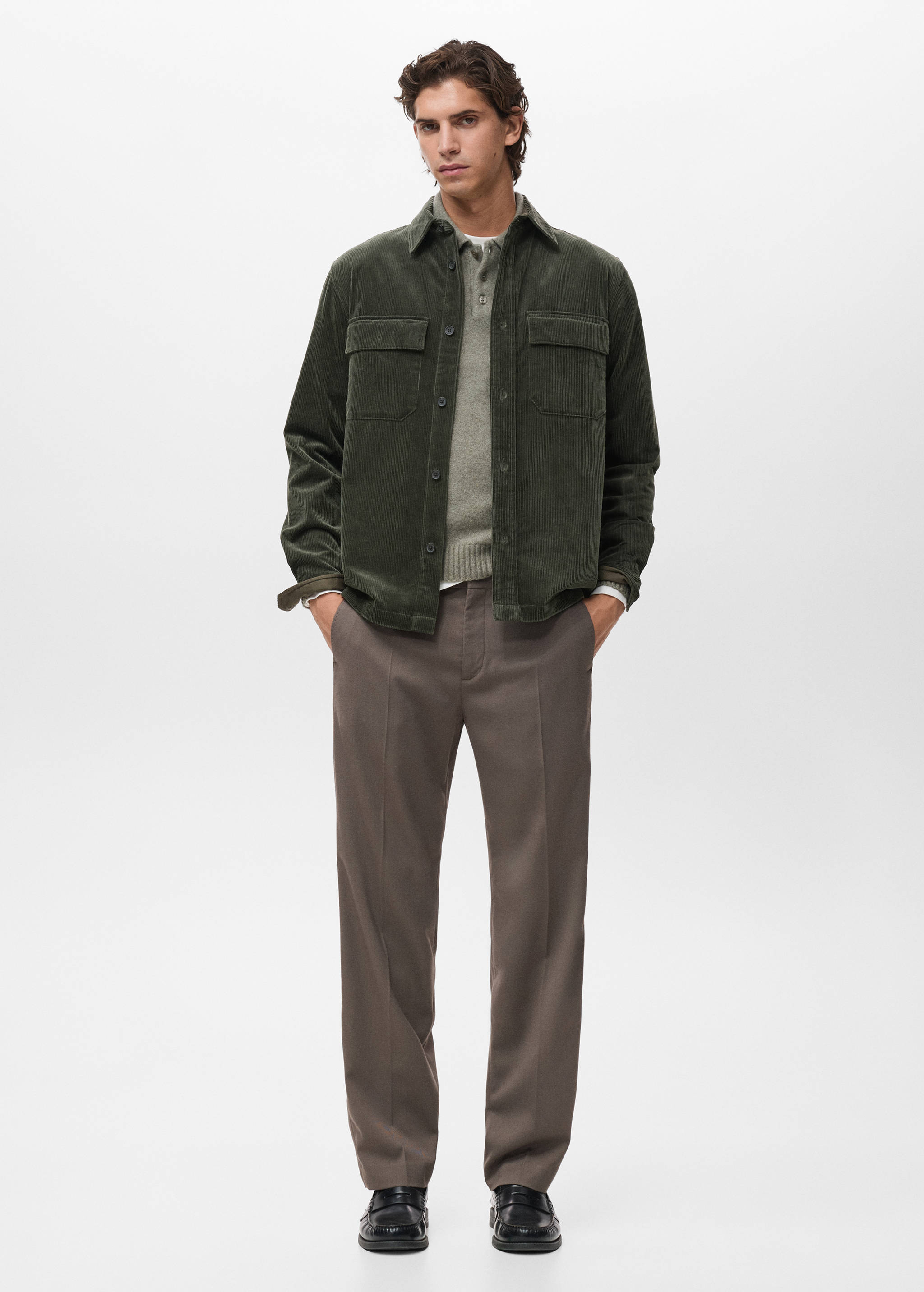 Cord-Overshirt mit Taschen - Allgemeine Ansicht