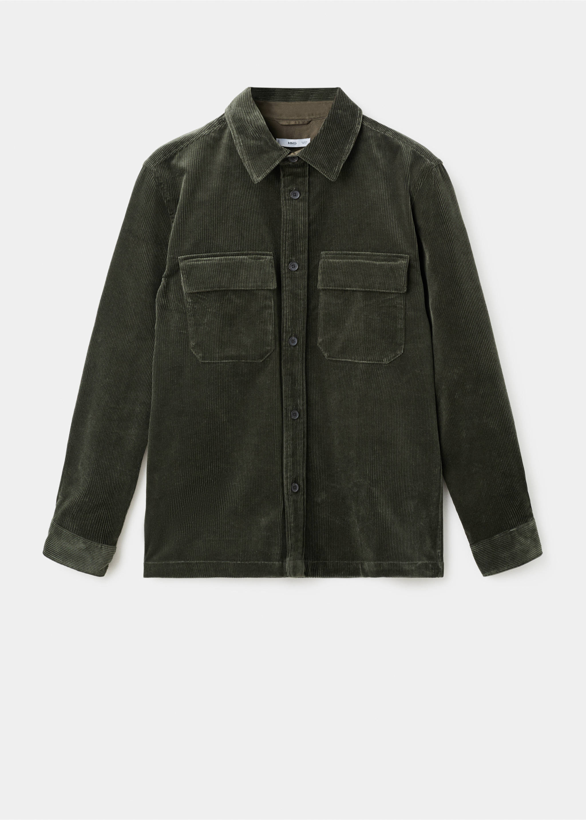Cord-Overshirt mit Taschen - Artikel ohne Model, Khaki. Ref: 17047905-00.