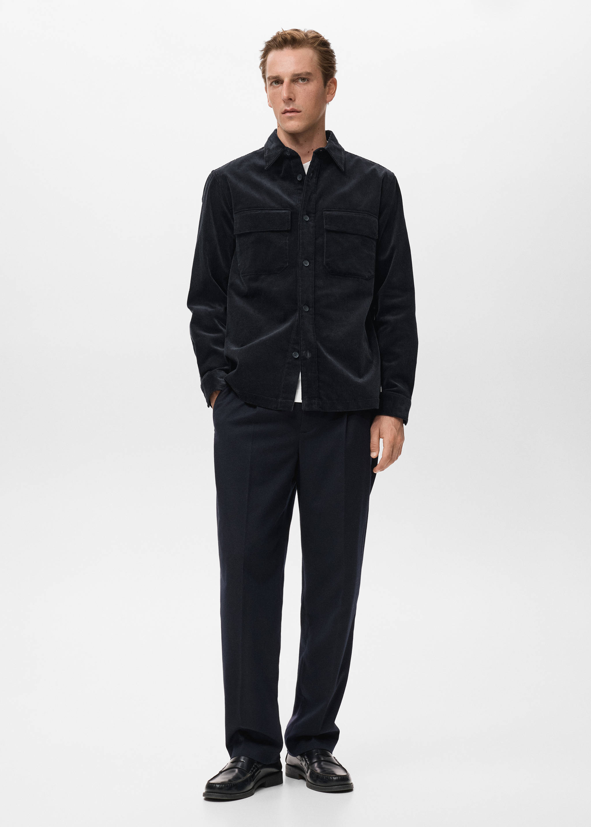 Cord-Overshirt mit Taschen - Allgemeine Ansicht