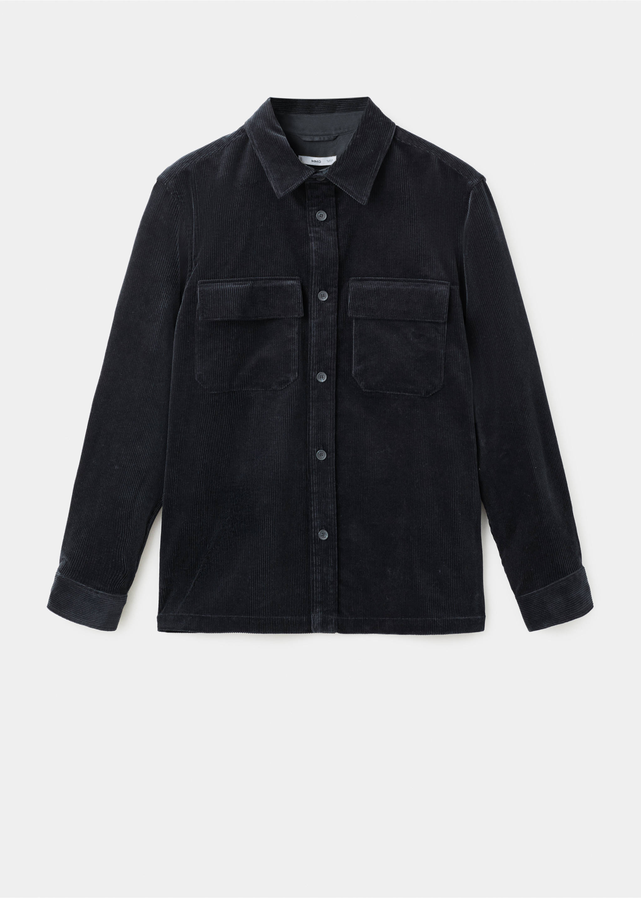 Cord-Overshirt mit Taschen - Artikel ohne Model, Marineblau. Ref: 17047905-00.