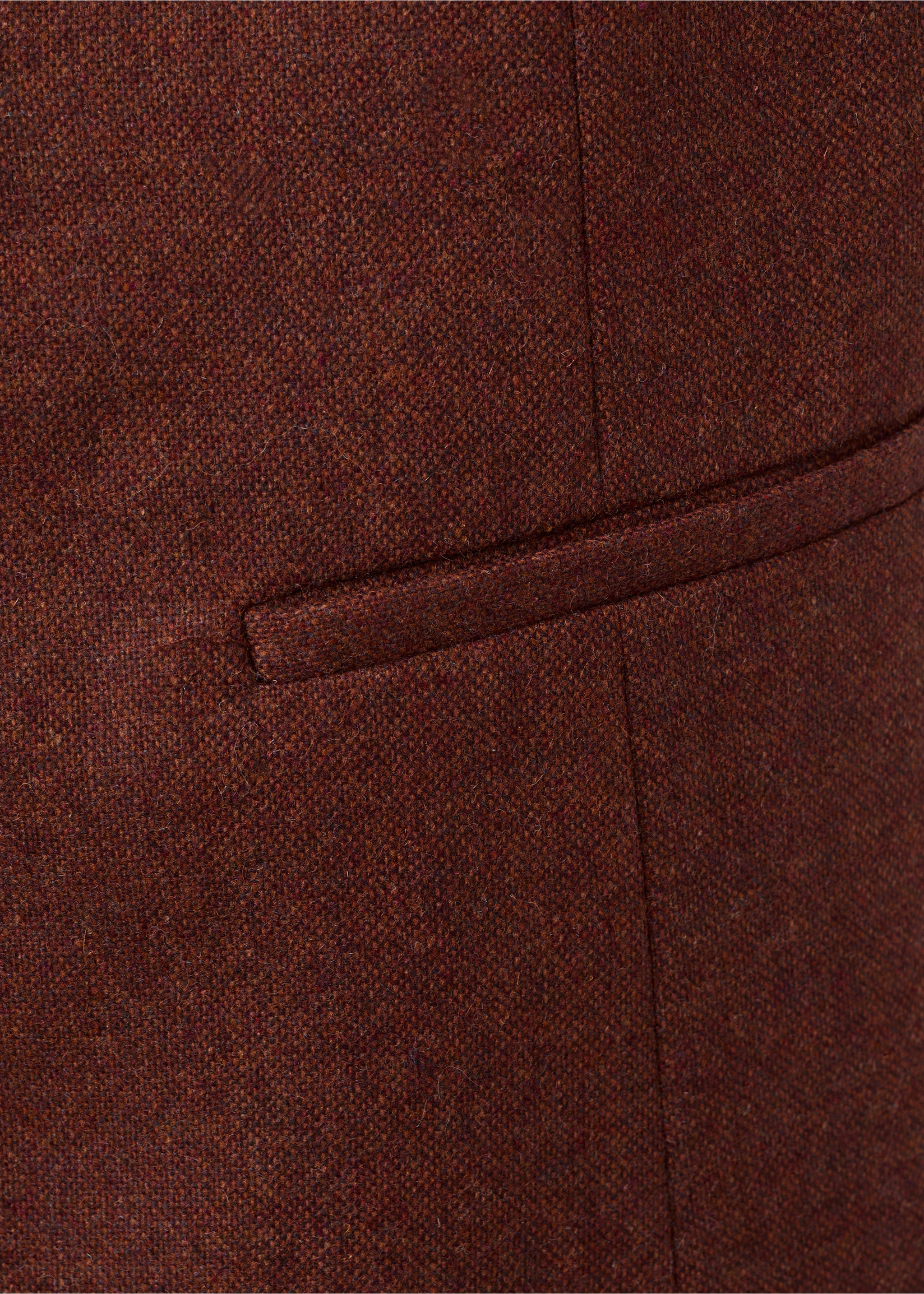 Wool-blend gilet with buttons - Details of the article 0, Tobacco Brown. Ref: 17047912-00.