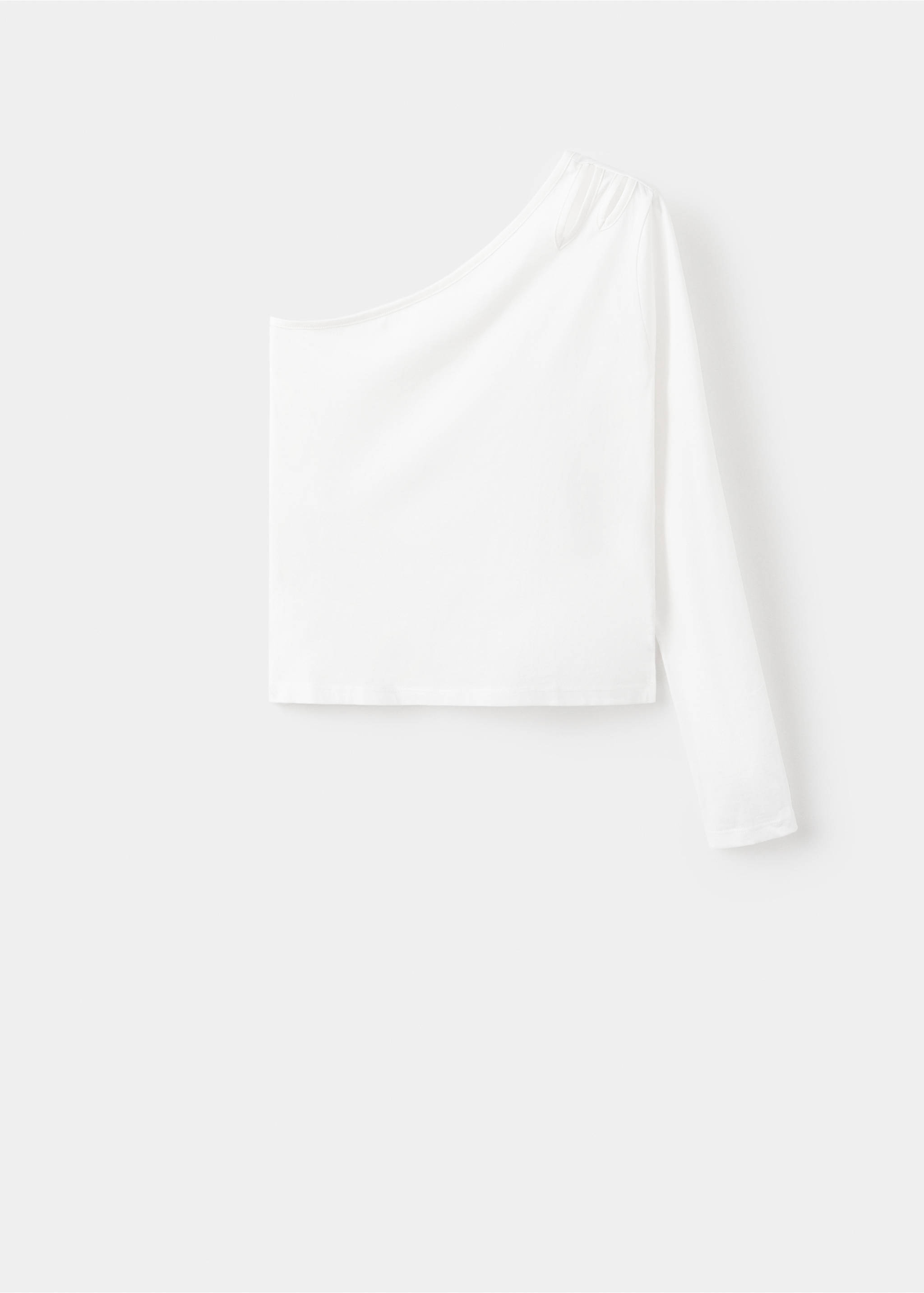 Asymmetric cotton T-shirt - Article without model, Off White. Ref: 17048270-00.