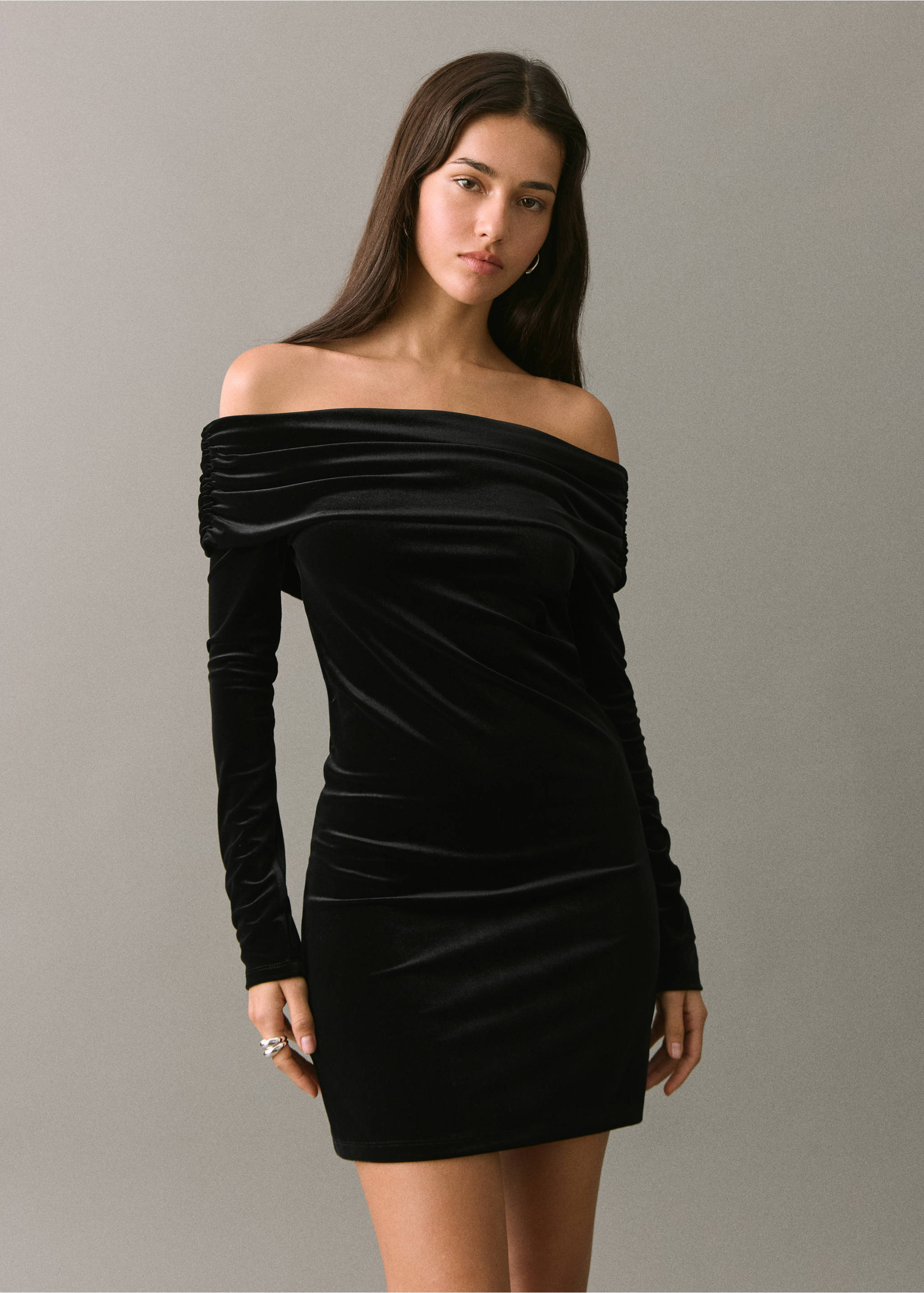 Strapless dress - Medium plane, Black. Ref: 17048274-00.