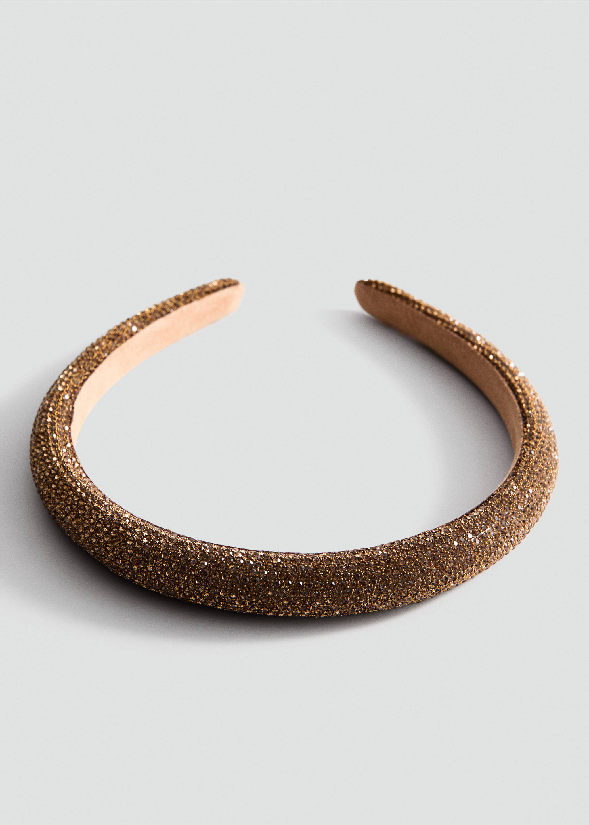 Crystal headband - Details of the article 1, Gold. Ref: 17048289-00.
