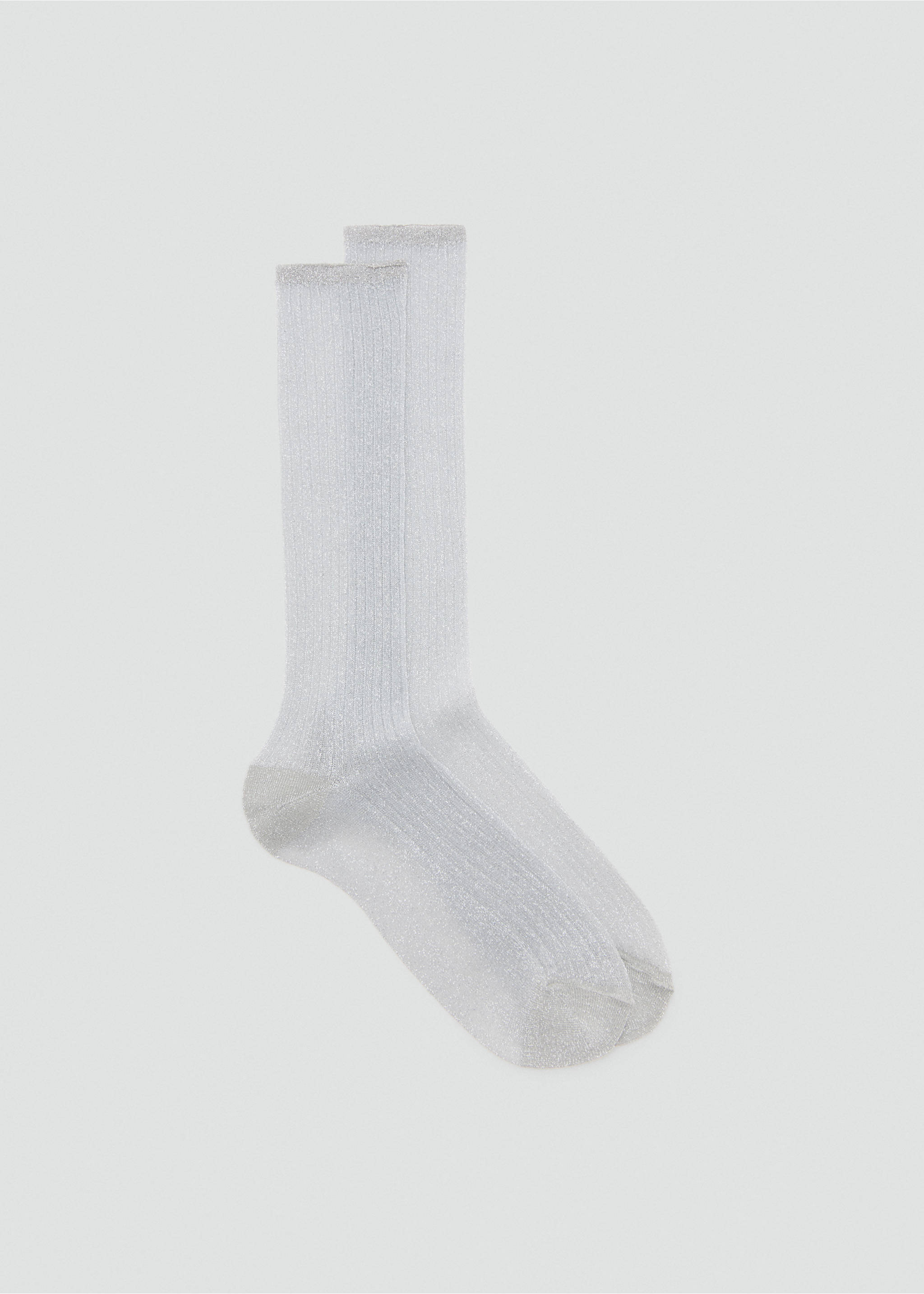 Lange Lurex-Socken - Artikel ohne Model, Grau. Ref: 17048290-00.