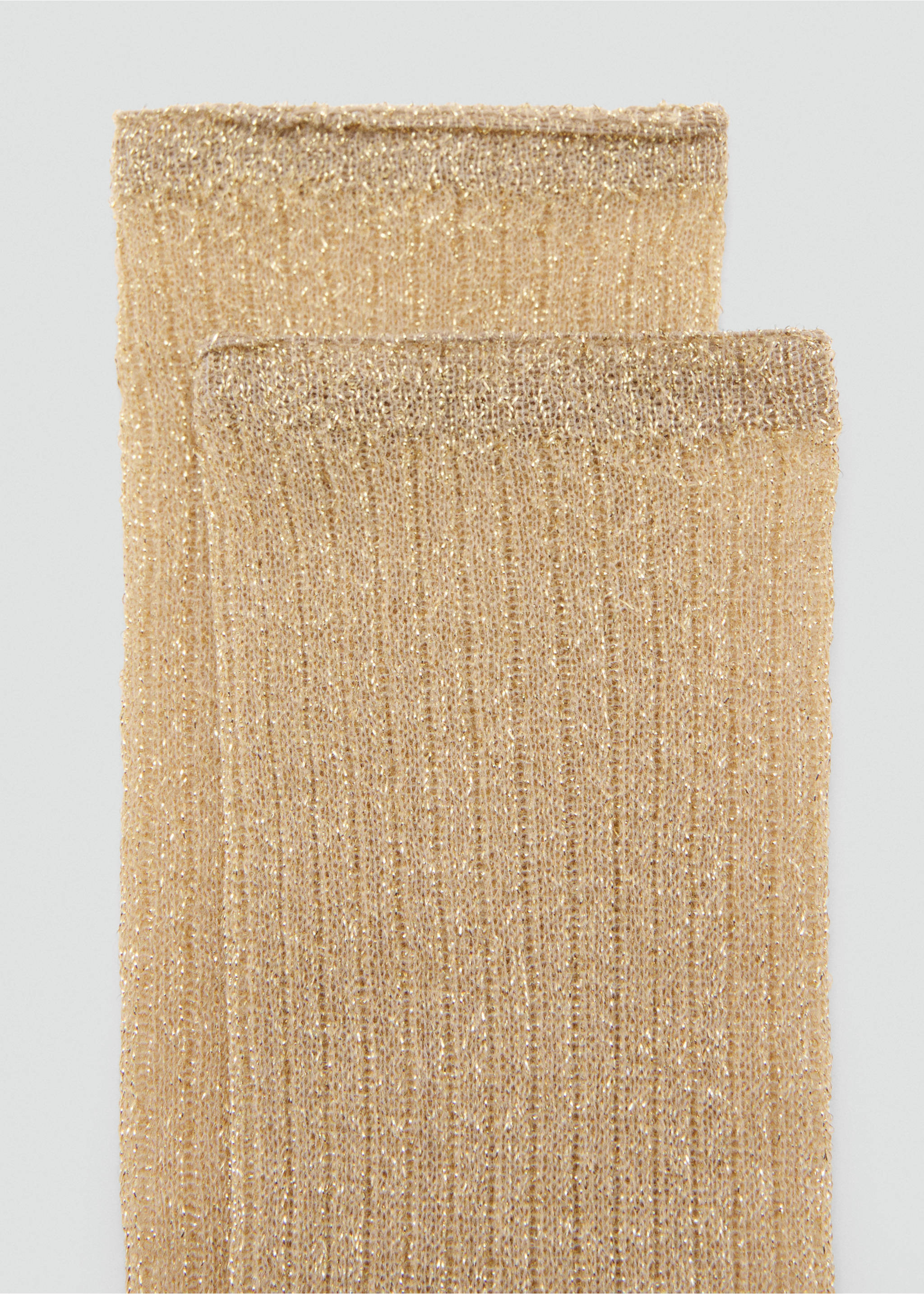 Lange Lurex-Socken - Mittlere Ansicht, Gold. Ref: 17048290-00.