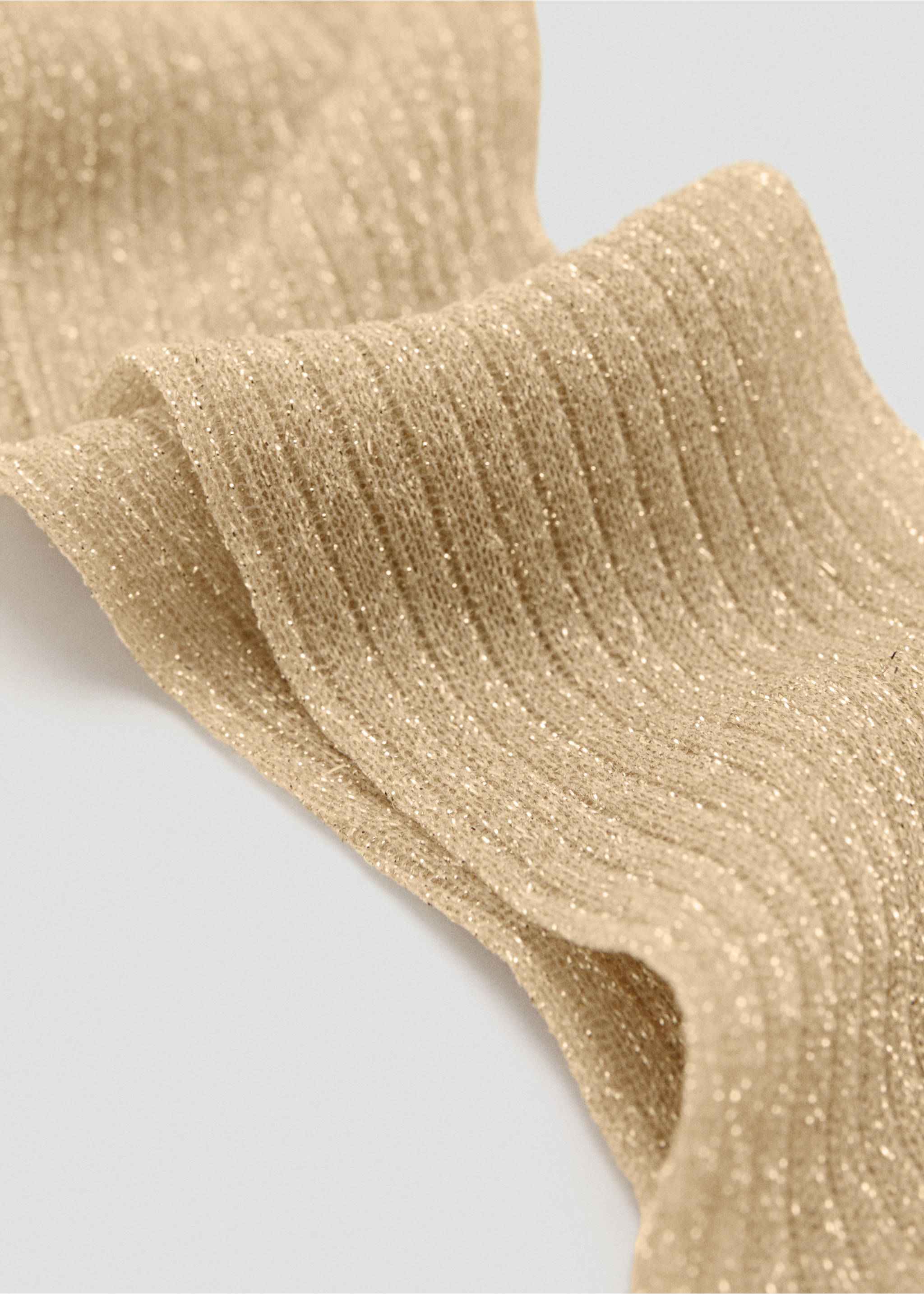 Lange Lurex-Socken - Detail des Artikels 2, Gold. Ref: 17048290-00.