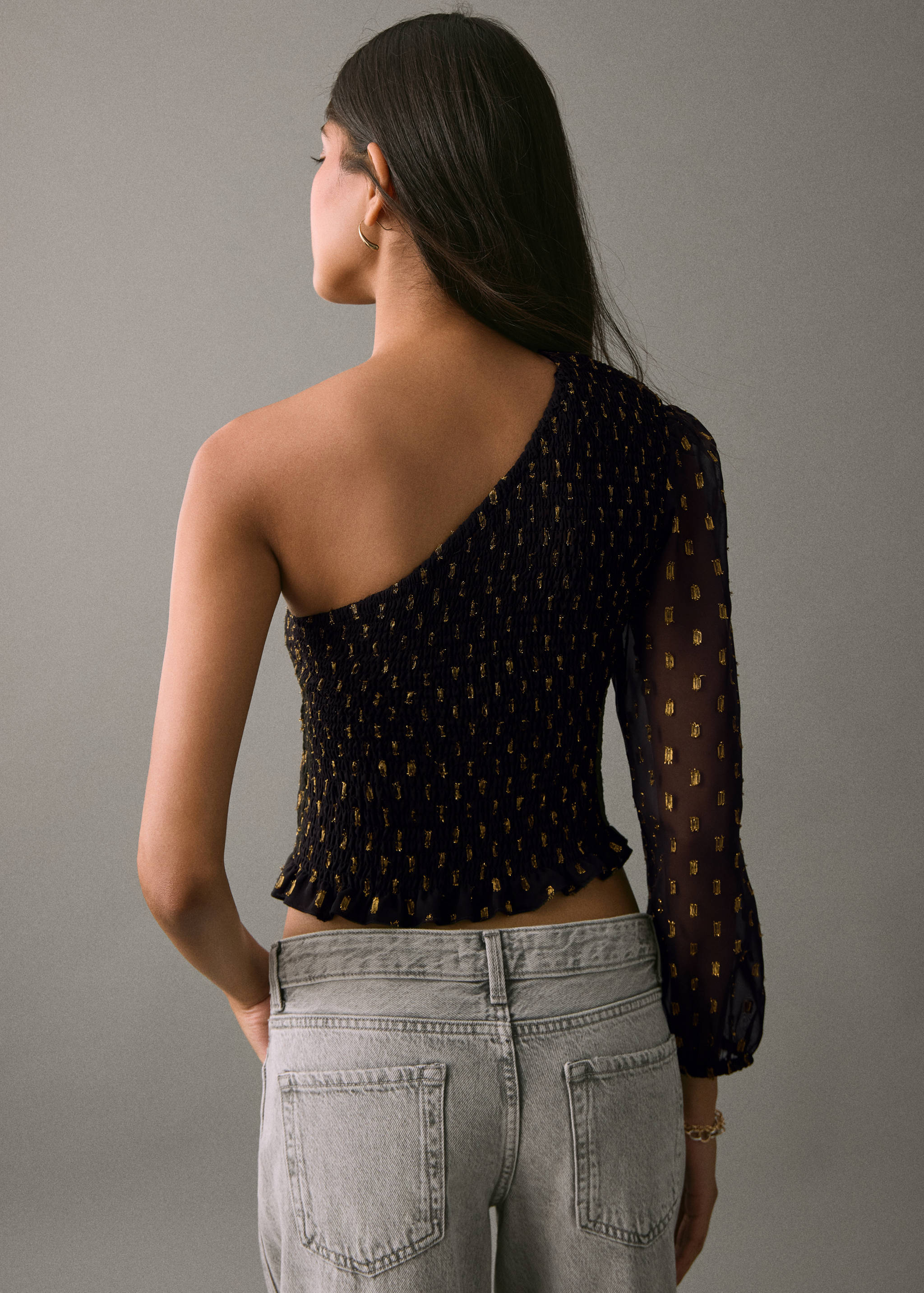 Top asymétrique Lurex - Verso de l’article