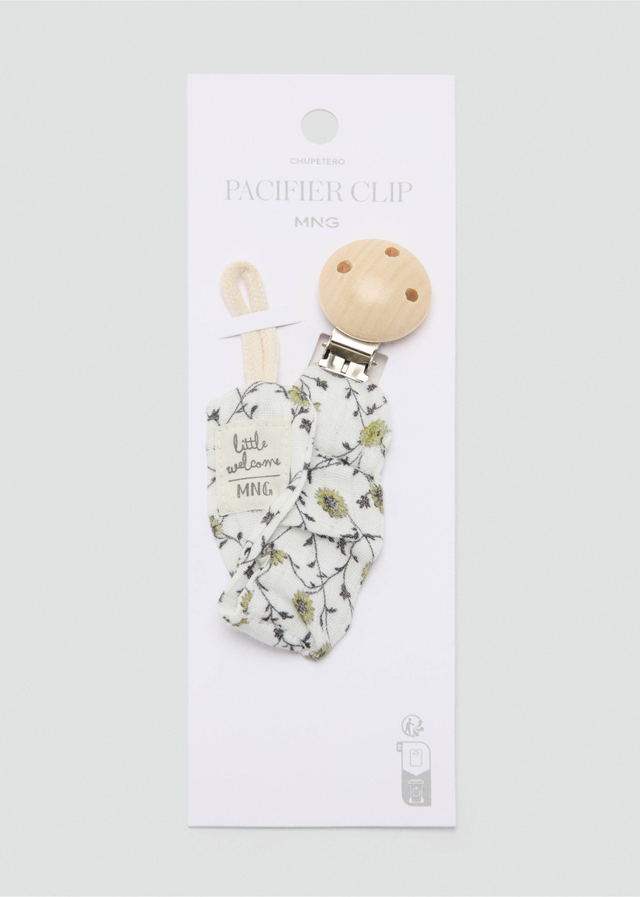 Printed brooch pacifier holder - Article without model, Off White. Ref: 17048637-00.