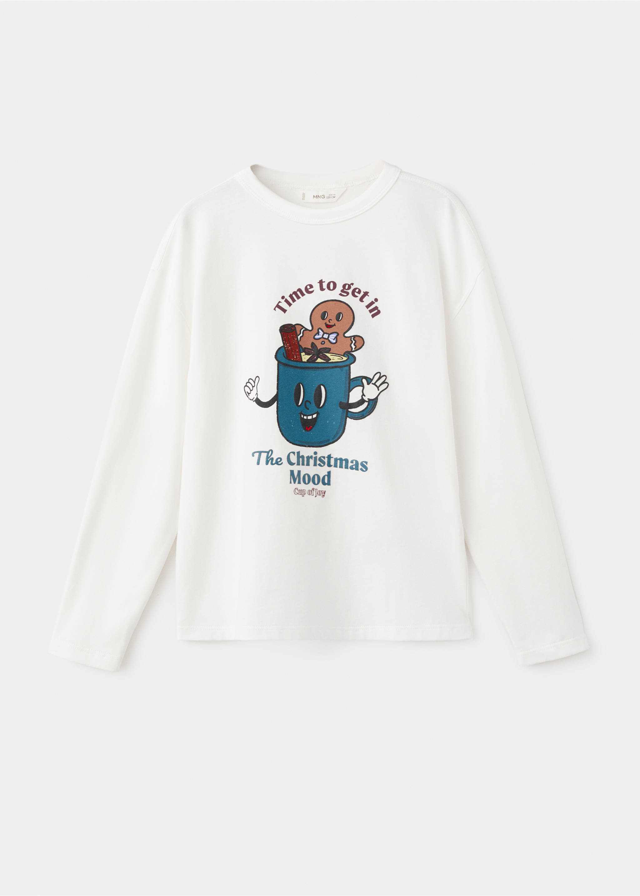 T-shirt with print drawing - Article without model, Off White. Ref: 17049102-00.