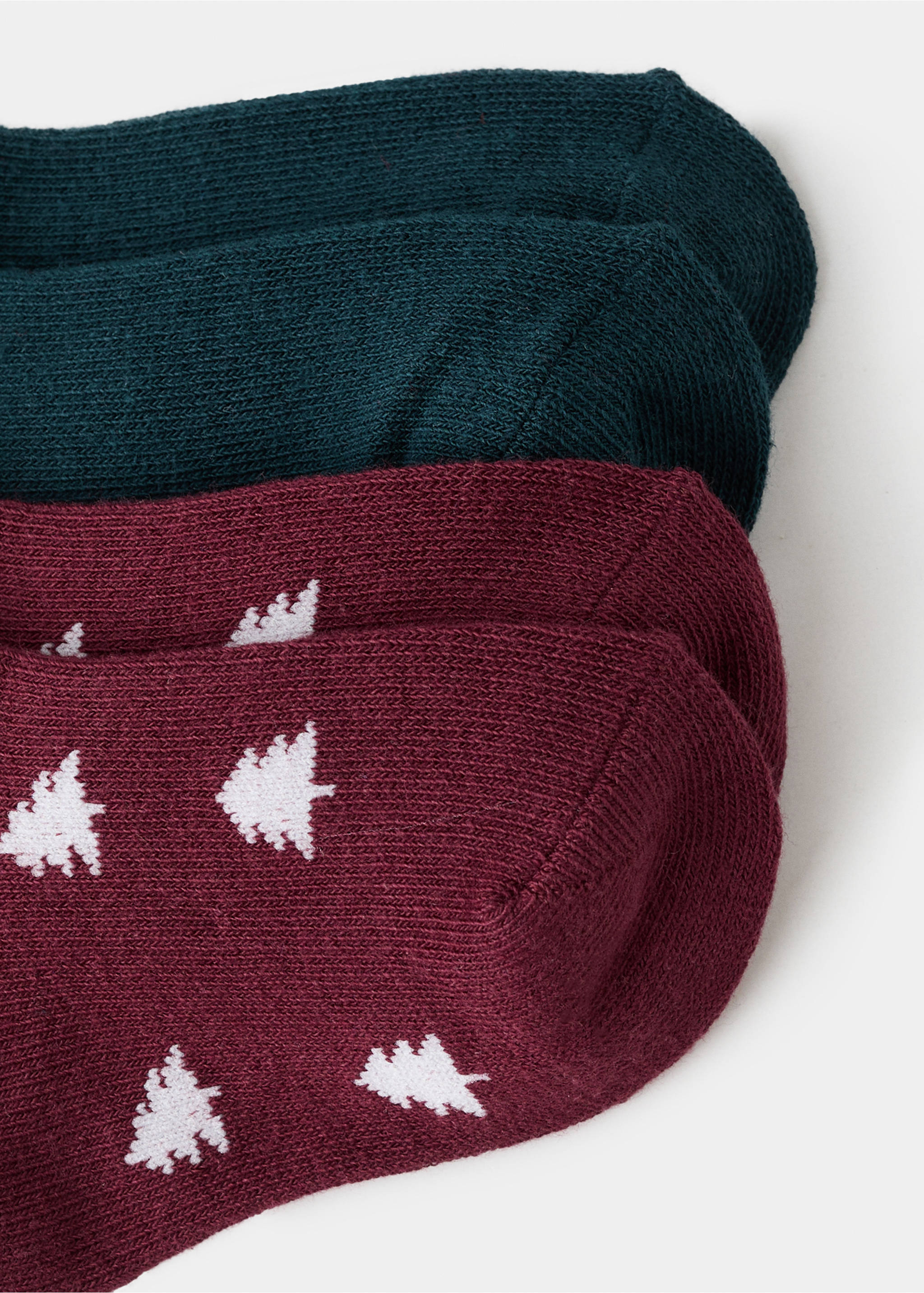 2 pack Christmas printed socks - Details of the article 0, Dark Green. Ref: 17049103-00.