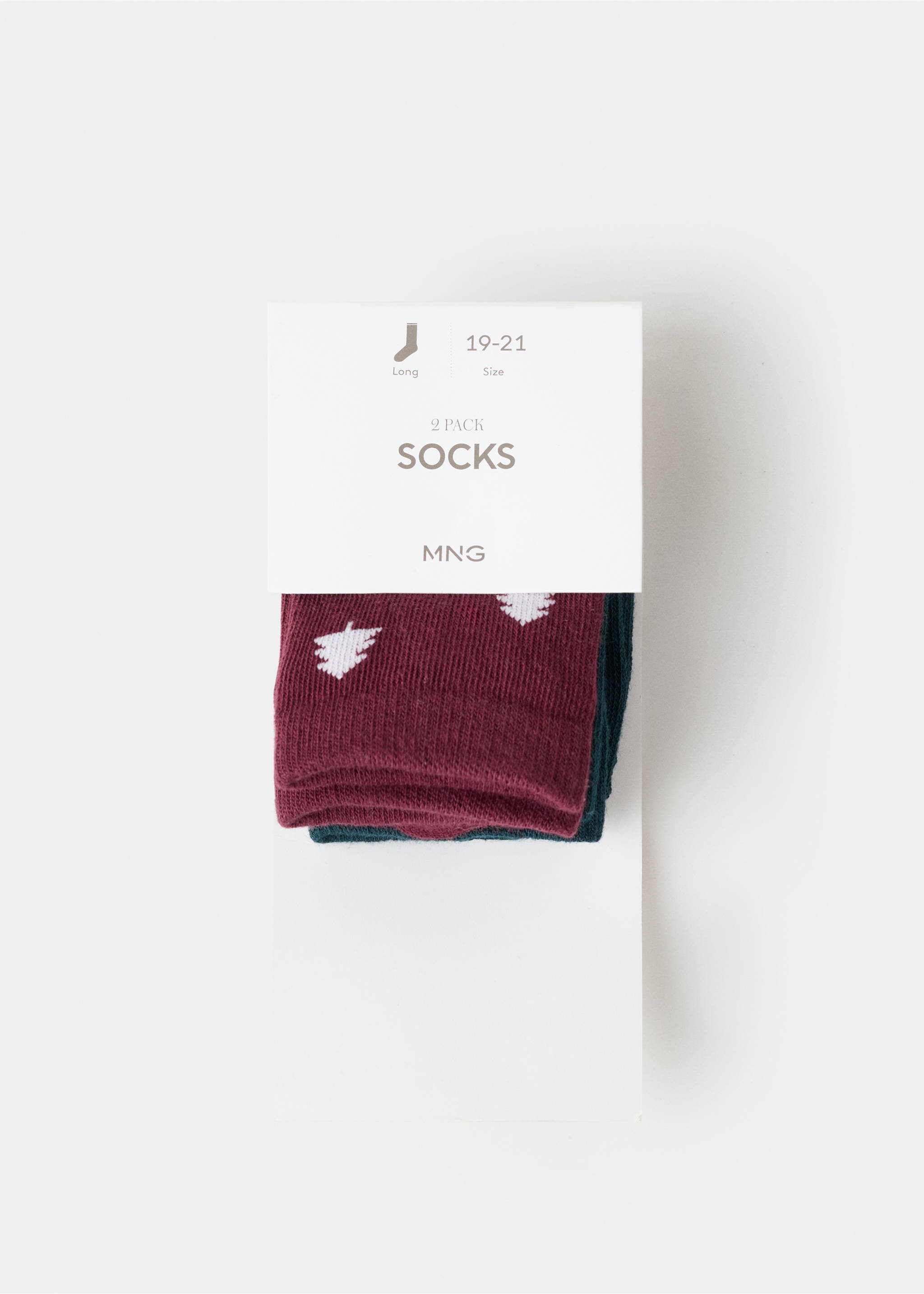 2 pack Christmas printed socks - Article without model, Dark Green. Ref: 17049103-00.