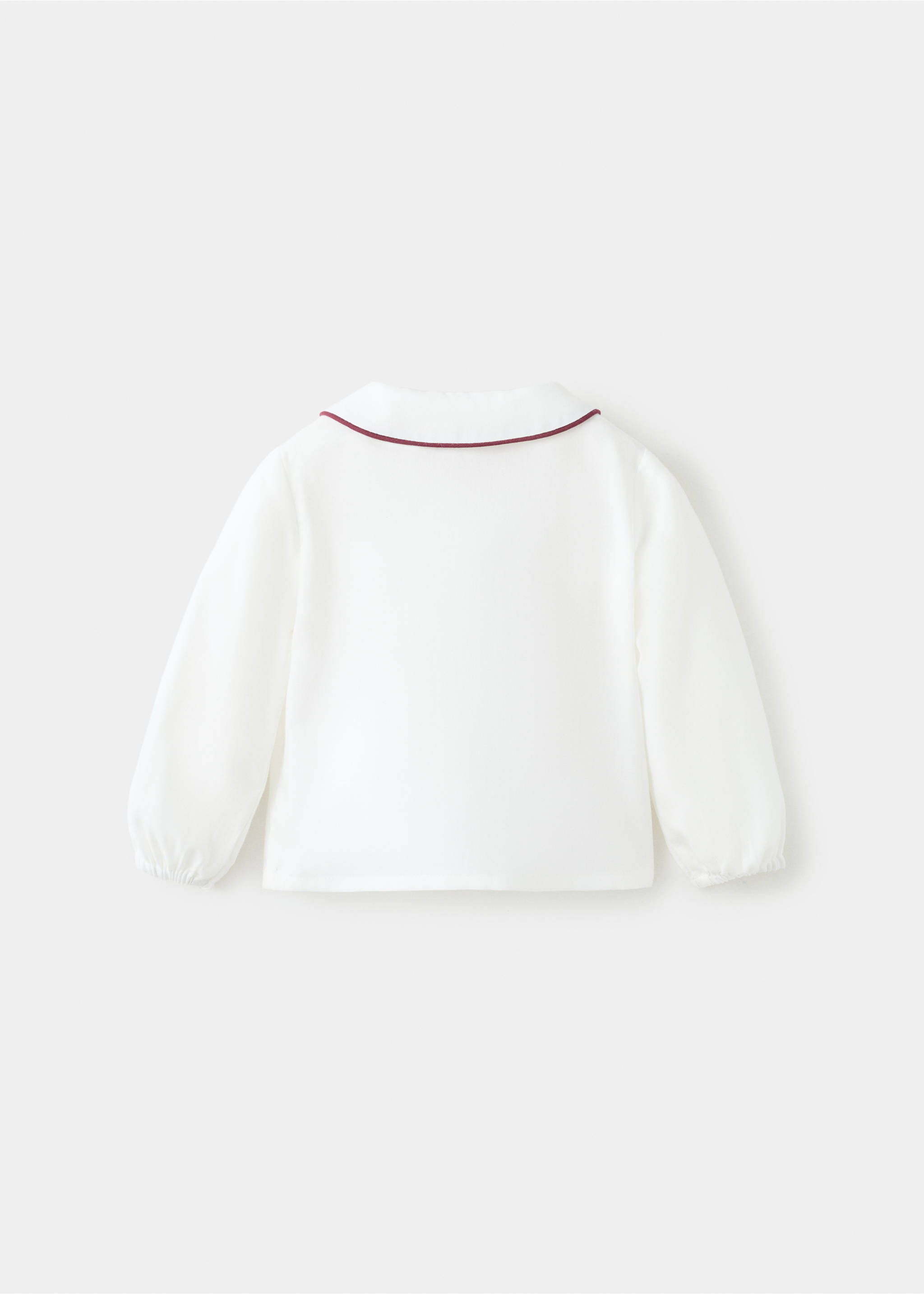 Contrast collar shirt - Reverse of the article, Off White. Ref: 17049107-00.