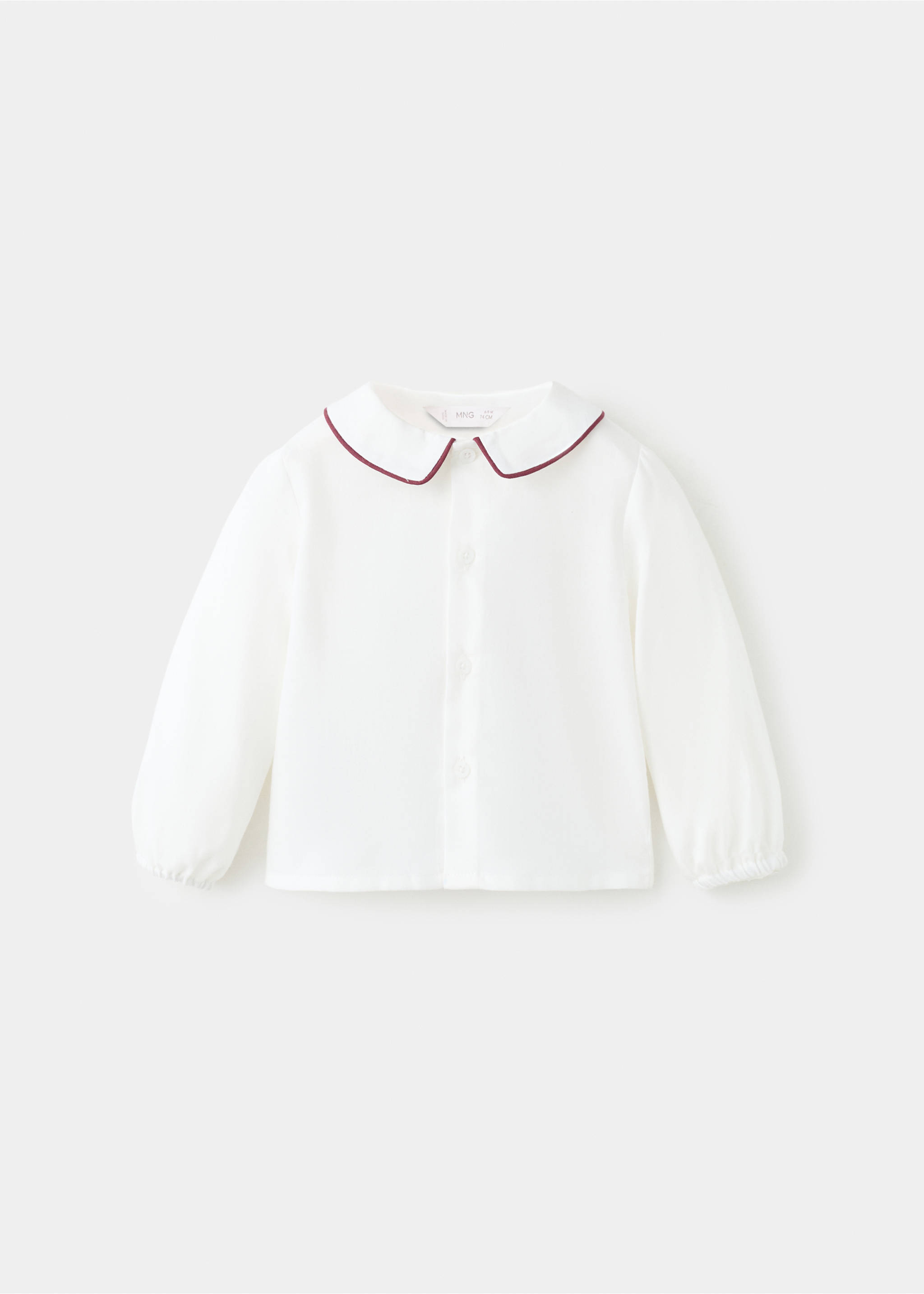 Contrast collar shirt - Article without model, Off White. Ref: 17049107-00.
