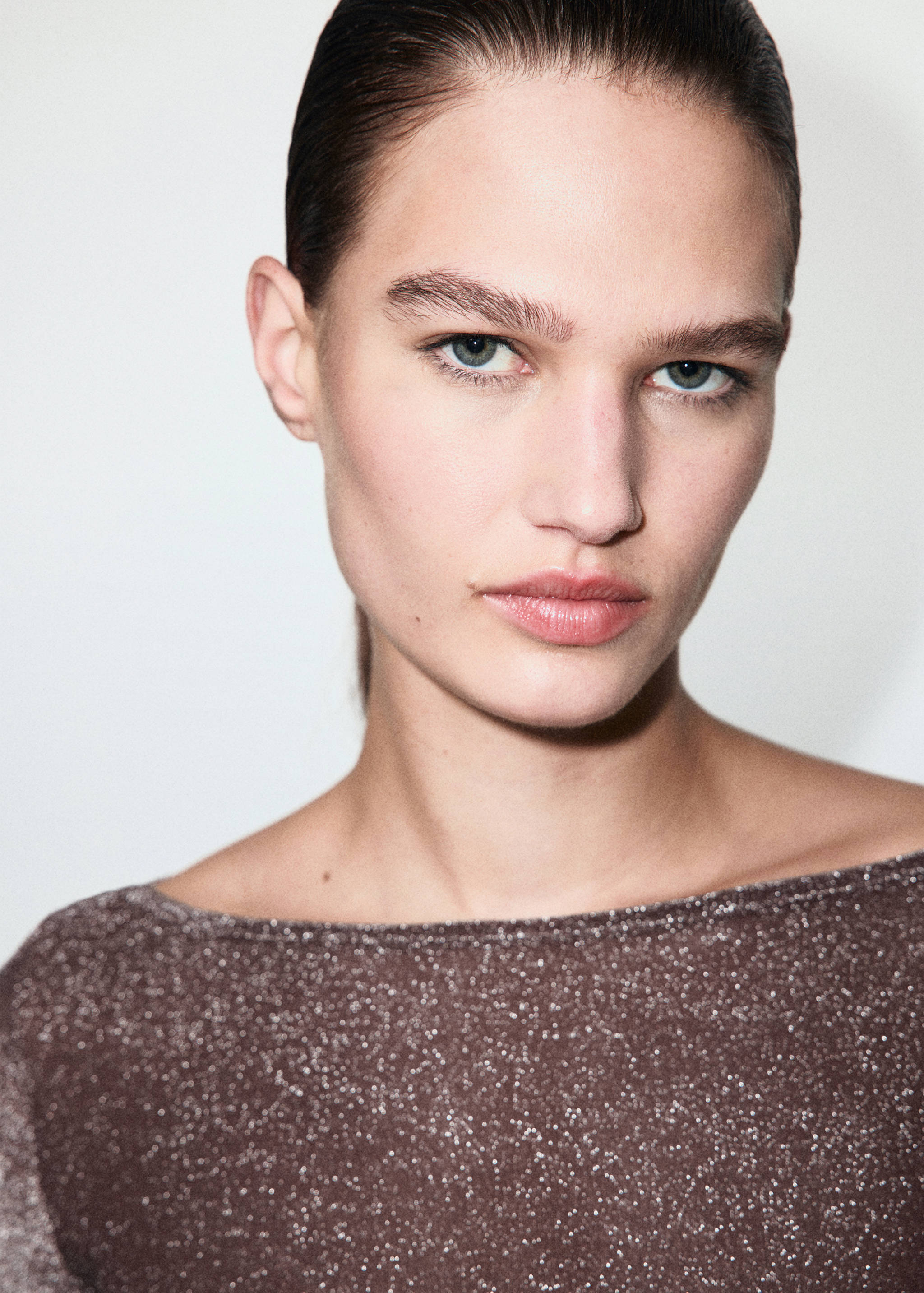 Sparkly boat-neck top - Details of the article 1